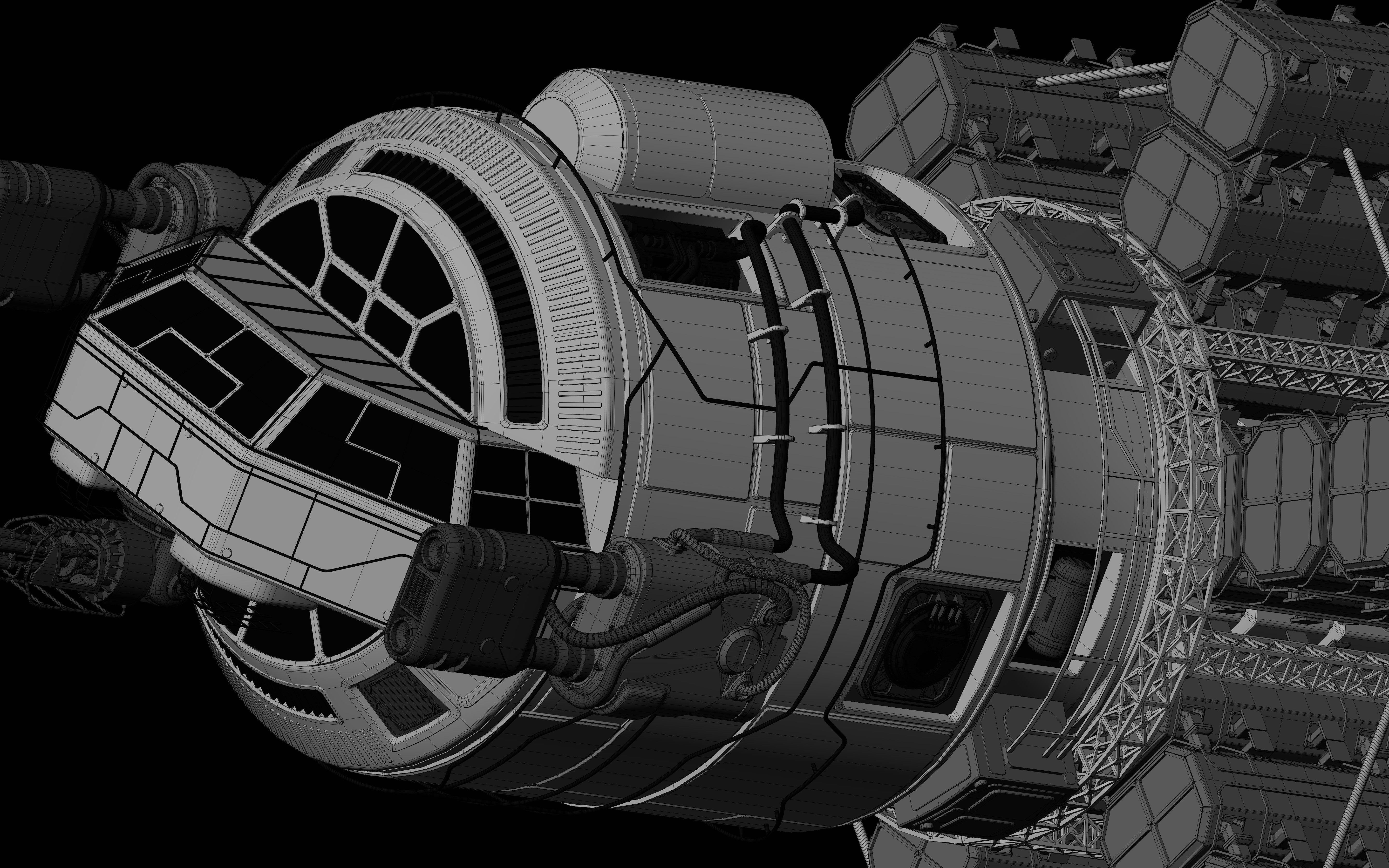 Scifi Space transport 3D model_26