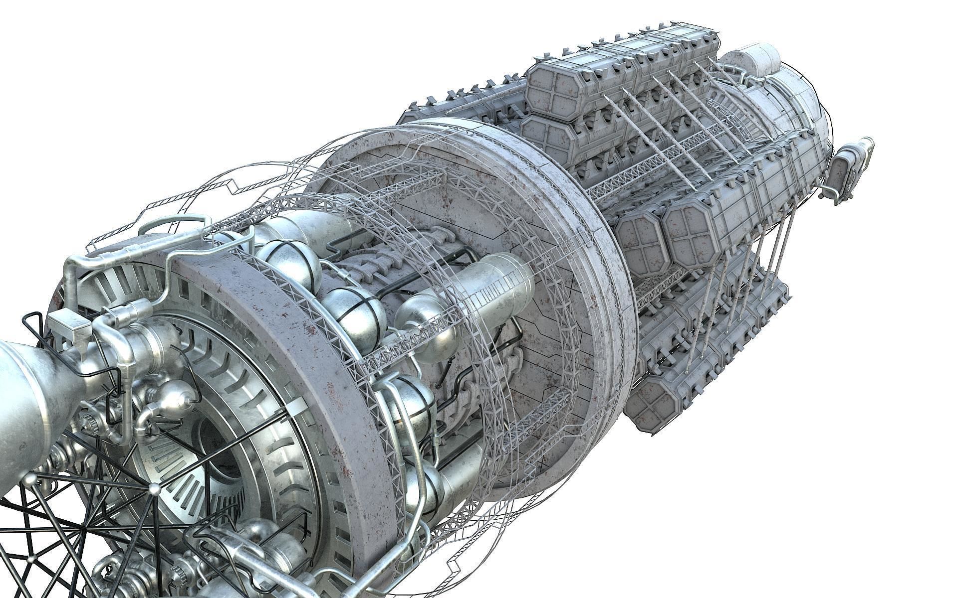 Scifi Space transport 3D model_14