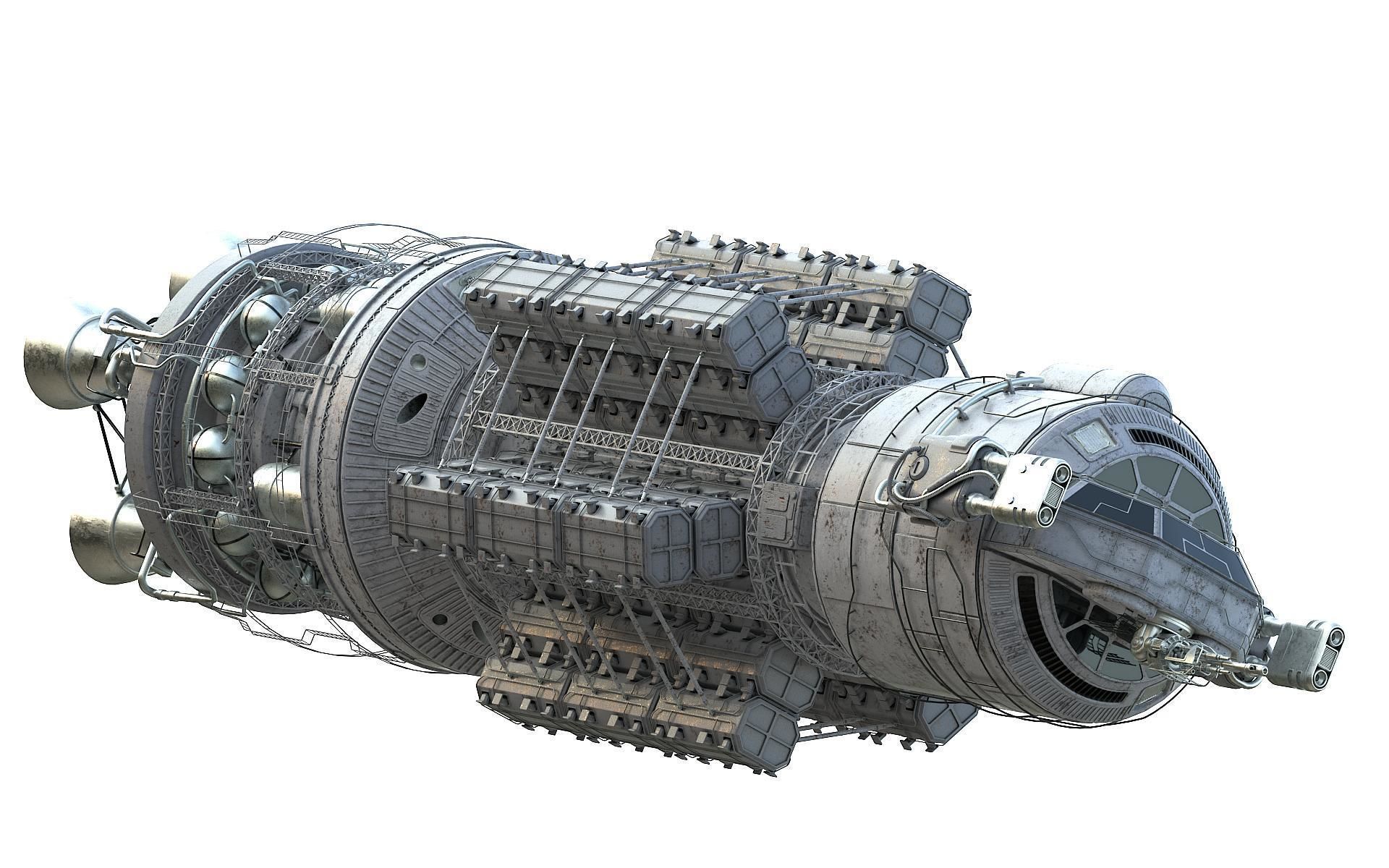 Scifi Space transport 3D model_24
