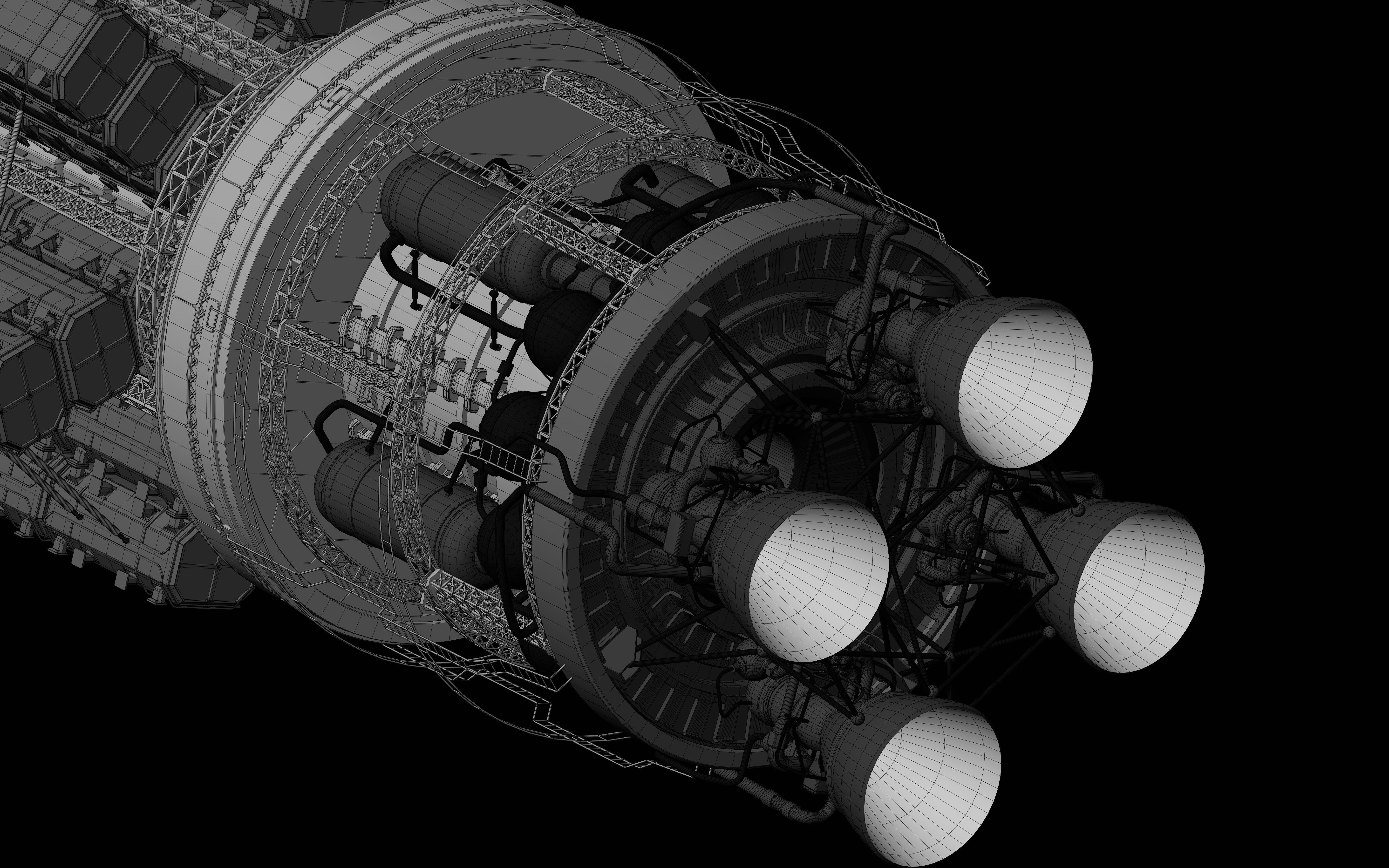 Scifi Space transport 3D model_28