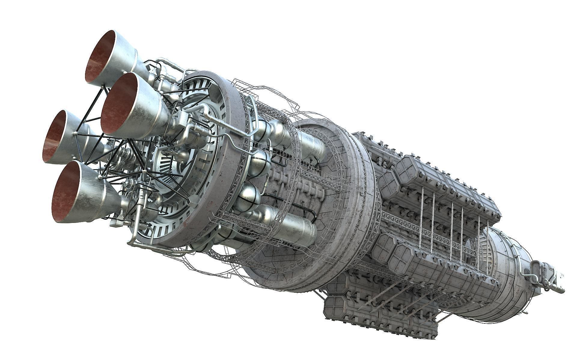 Scifi Space transport 3D model_10