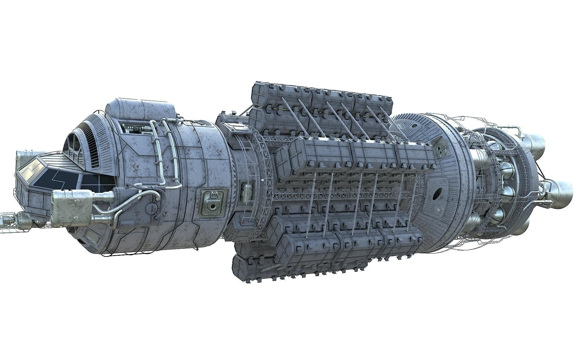 Scifi Space transport 3D model_6
