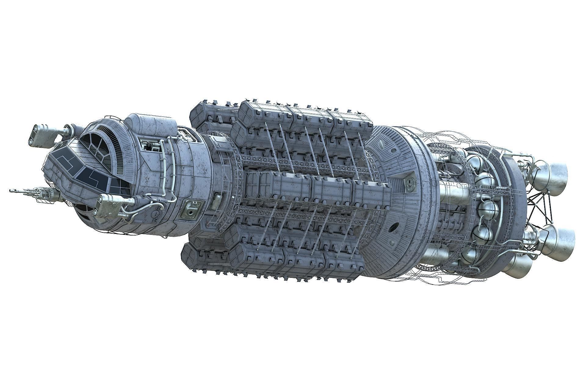 Scifi Space transport 3D model_21