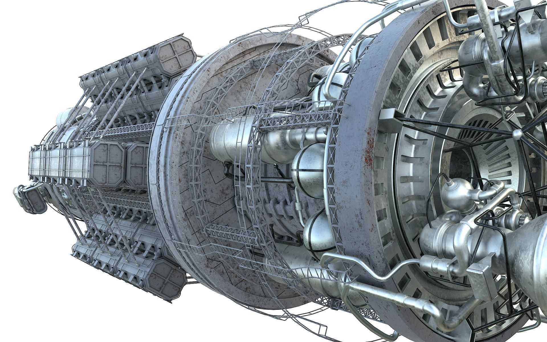 Scifi Space transport 3D model_13