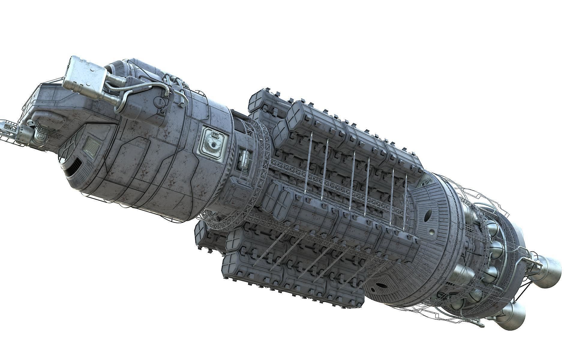 Scifi Space transport 3D model_5