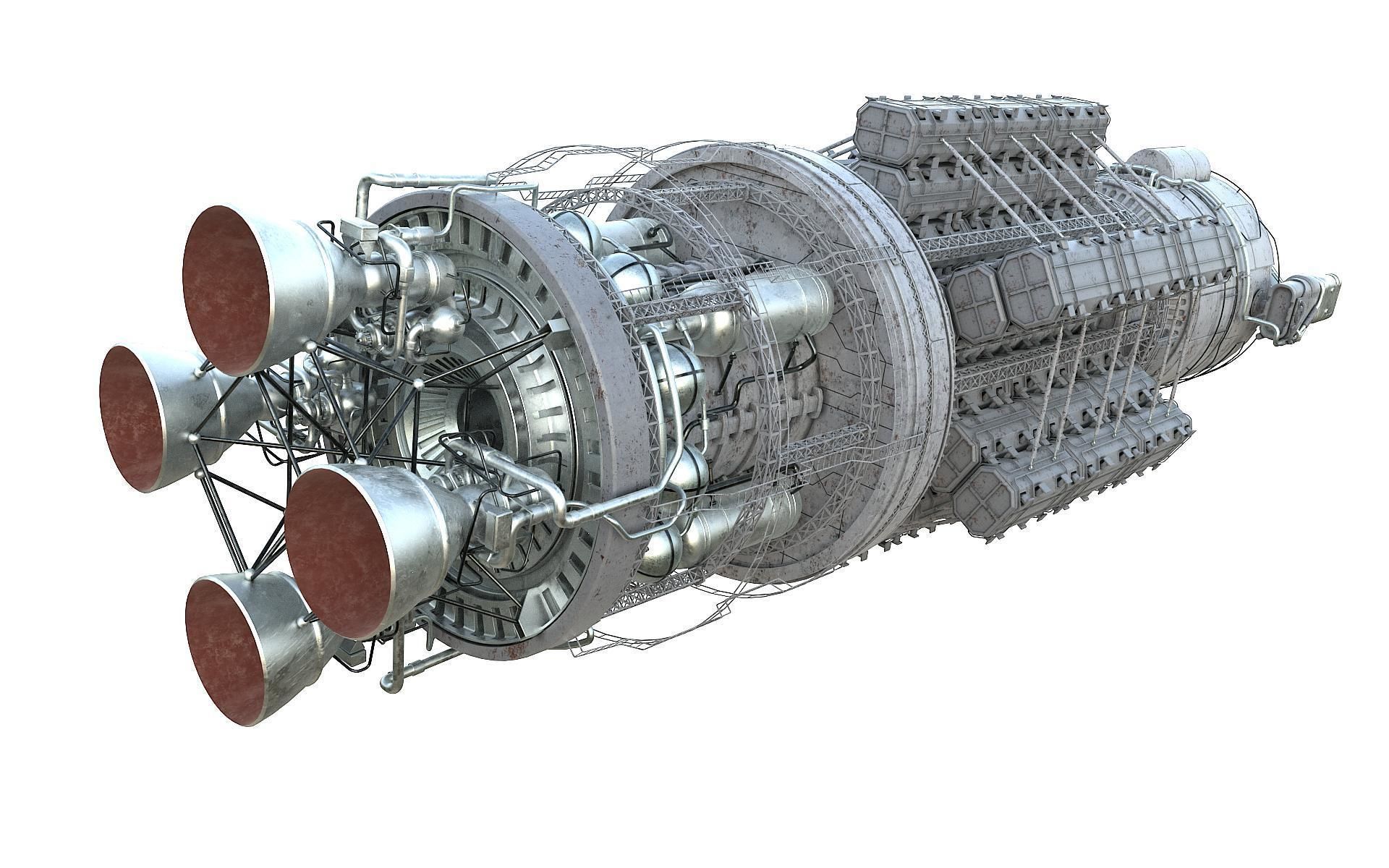 Scifi Space transport 3D model_9