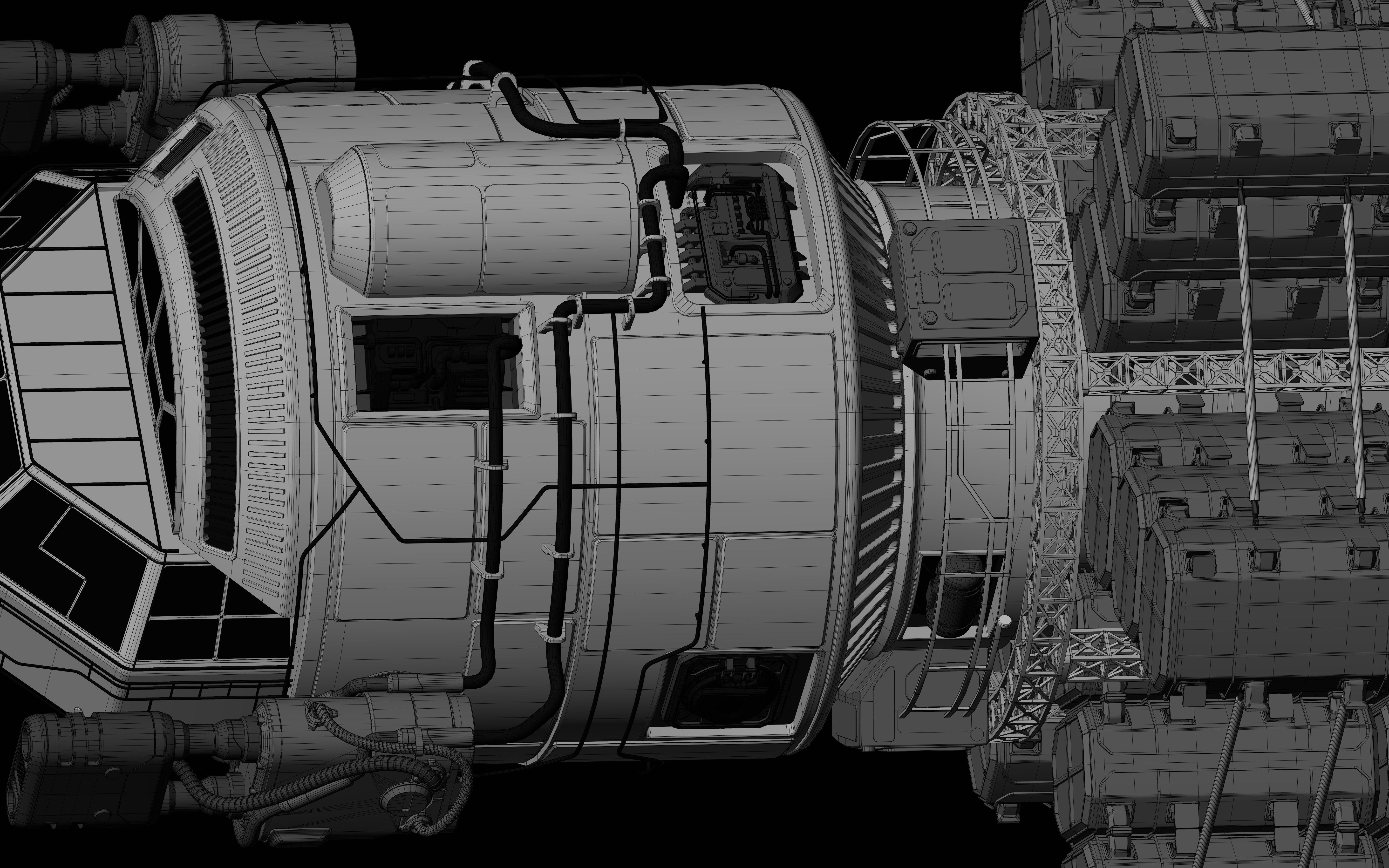 Scifi Space transport 3D model_27