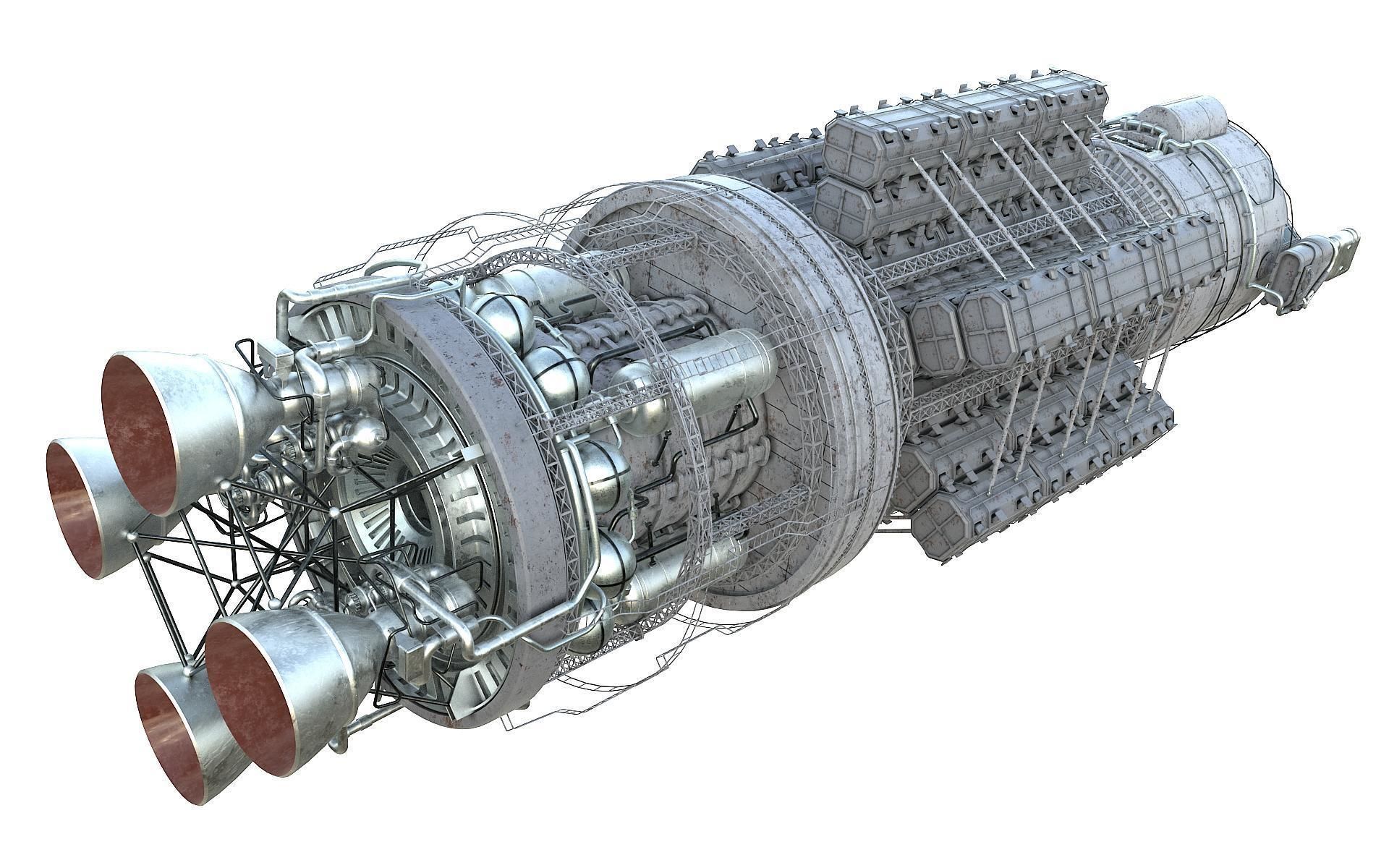 Scifi Space transport 3D model_11