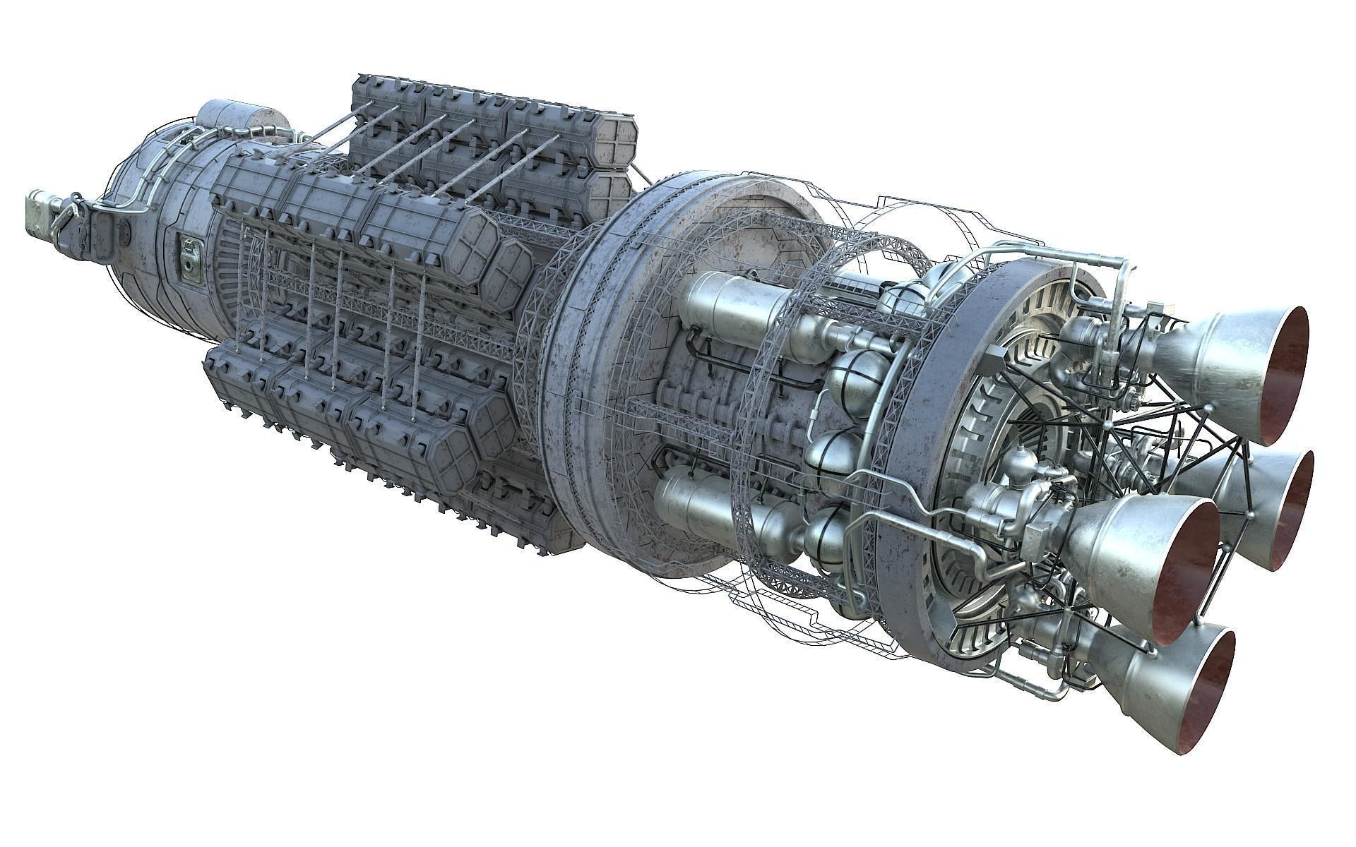 Scifi Space transport 3D model_8