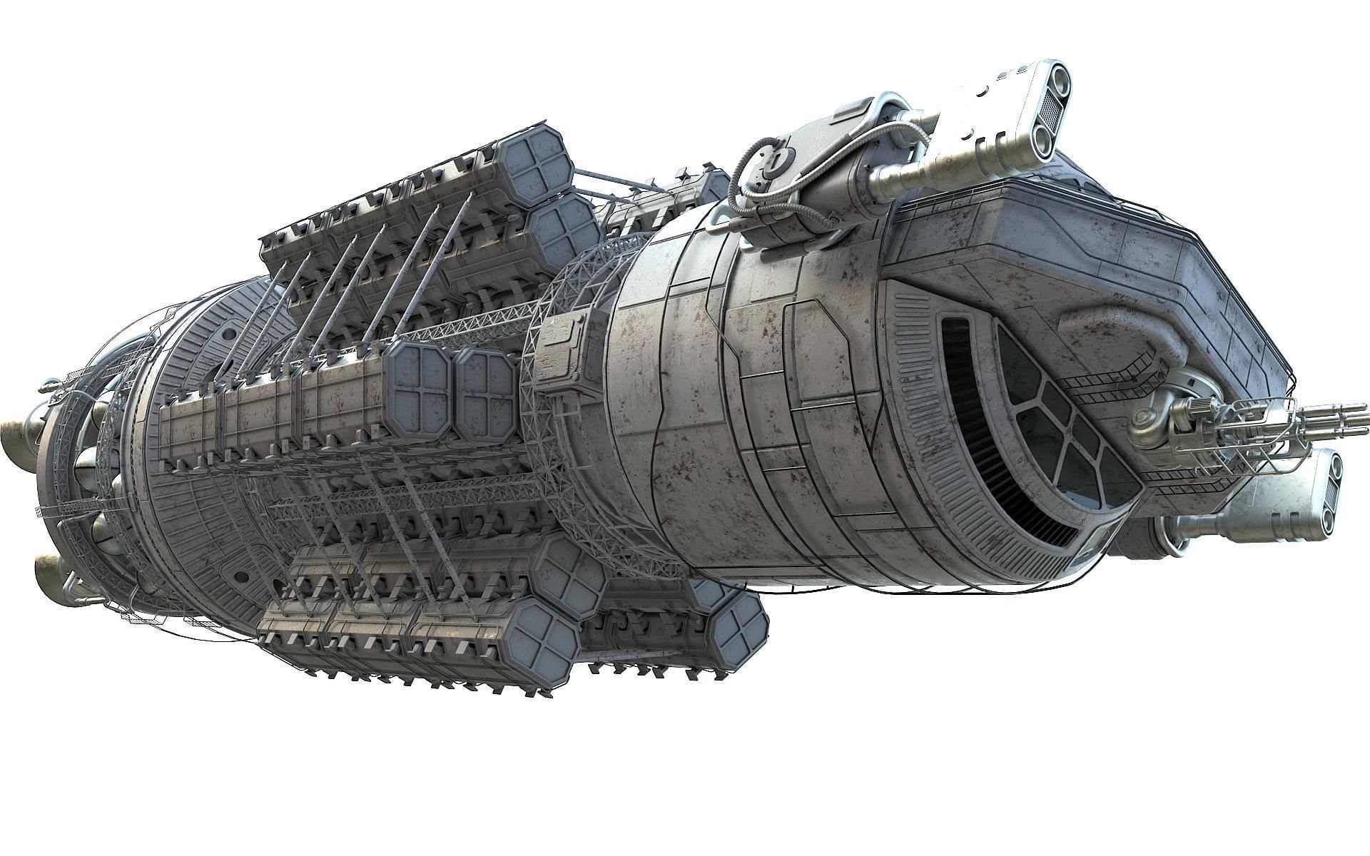 Scifi Space transport 3D model_1