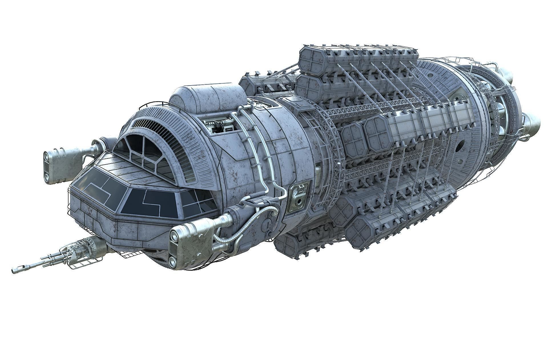 Scifi Space transport 3D model_3