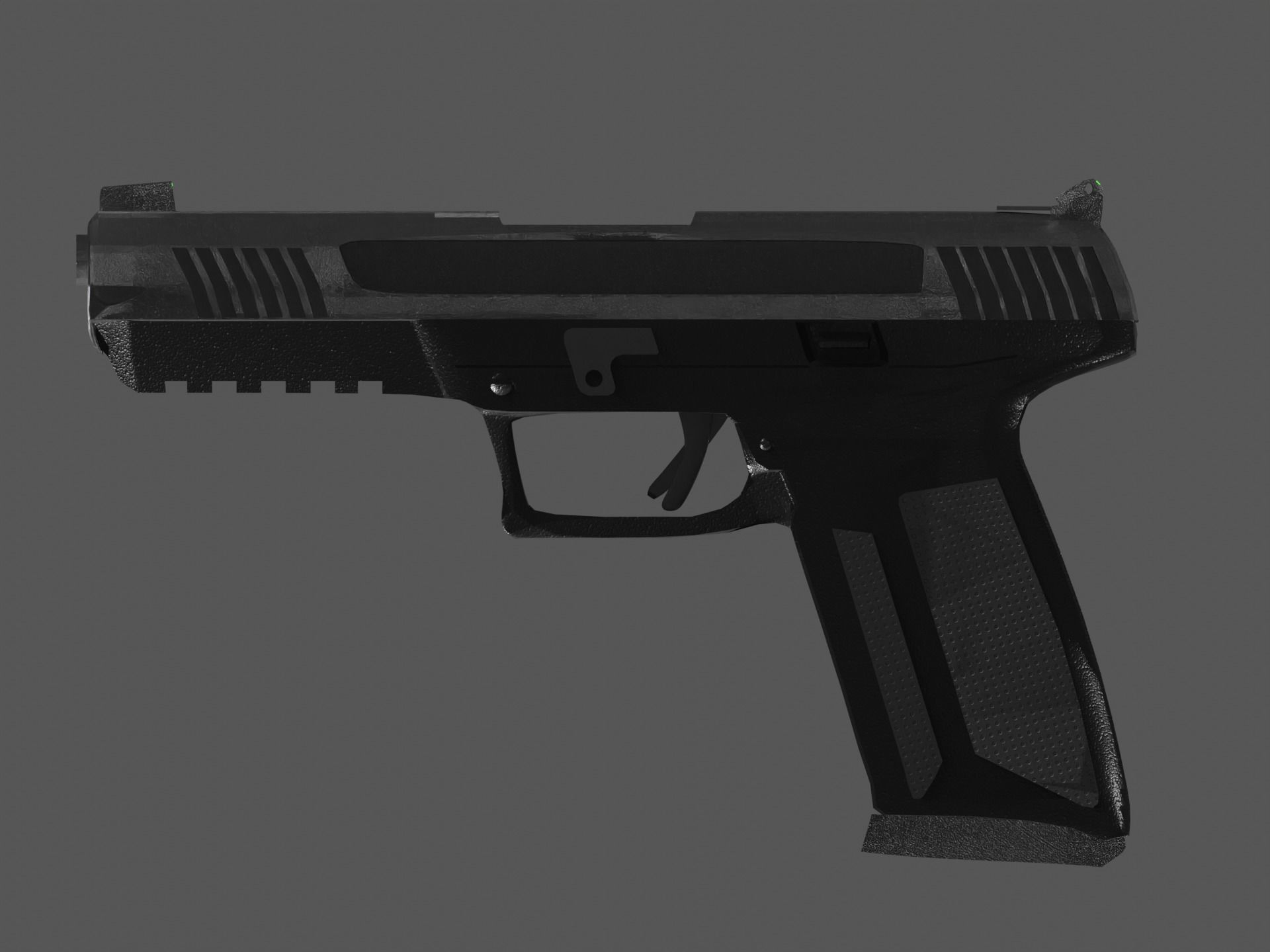Ruger 57 Pistol Lowpoly Low-poly 3D model_7