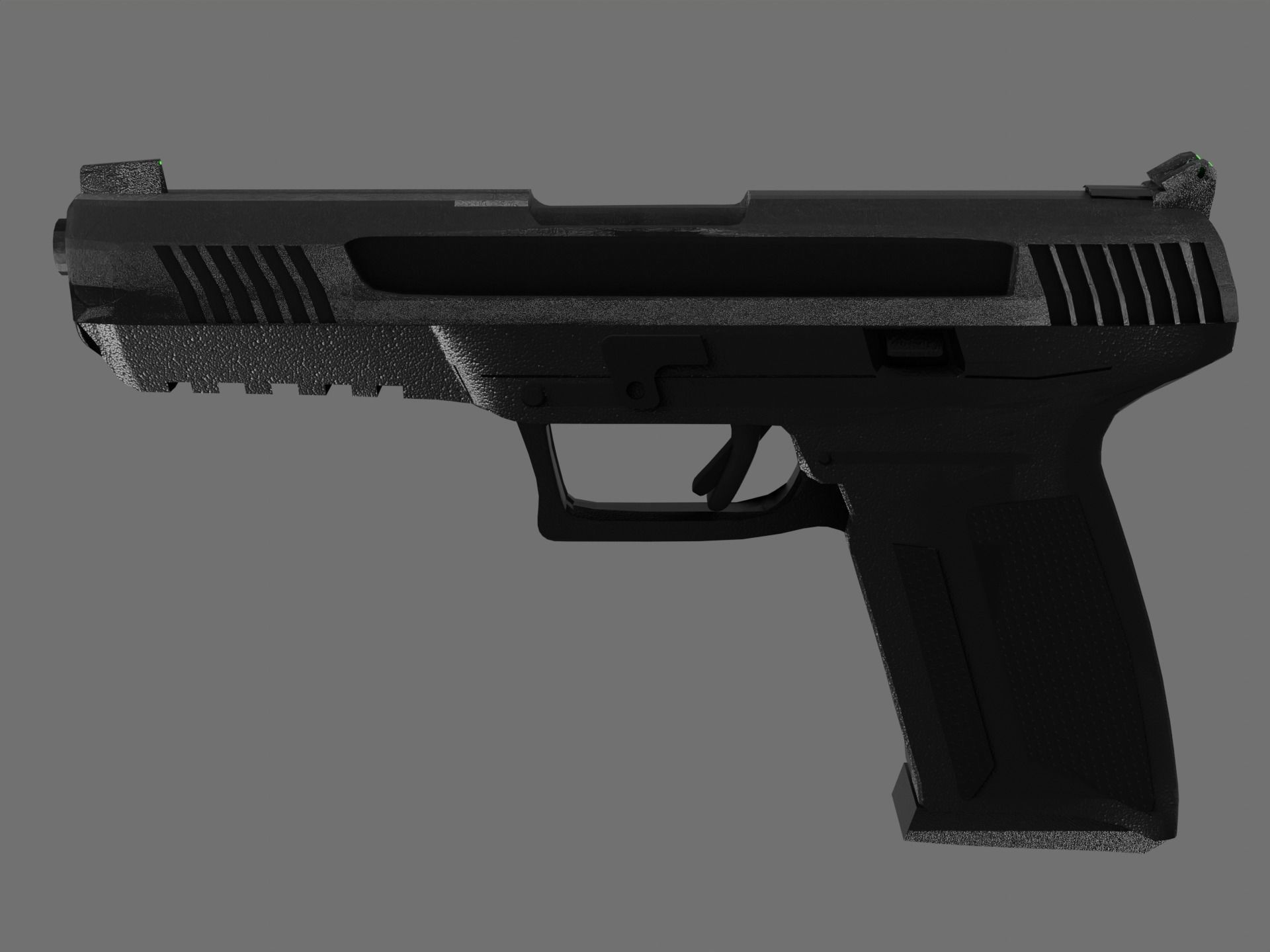 Ruger 57 Pistol Lowpoly Low-poly 3D model_2