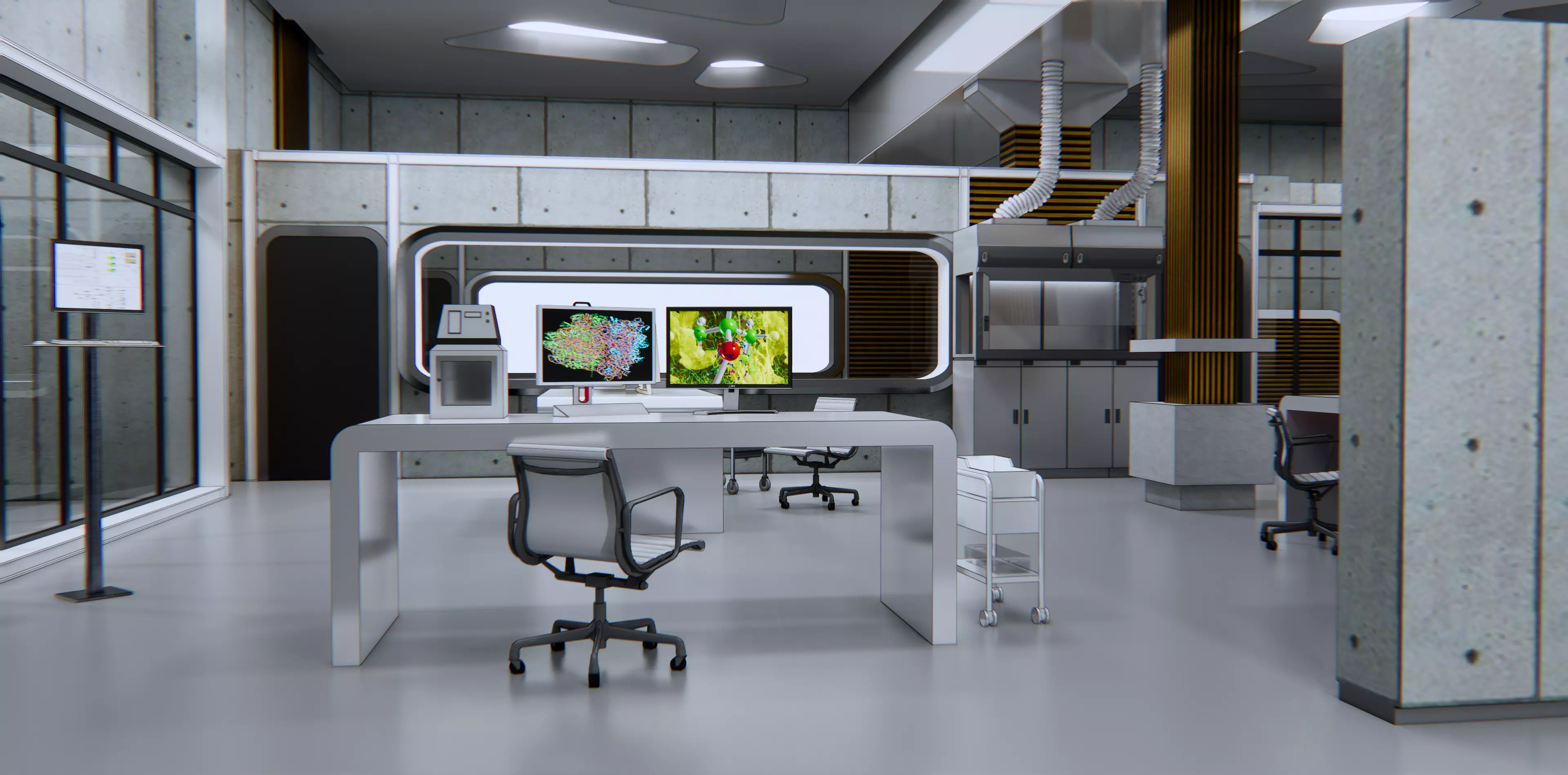 laboratory interior 3D model