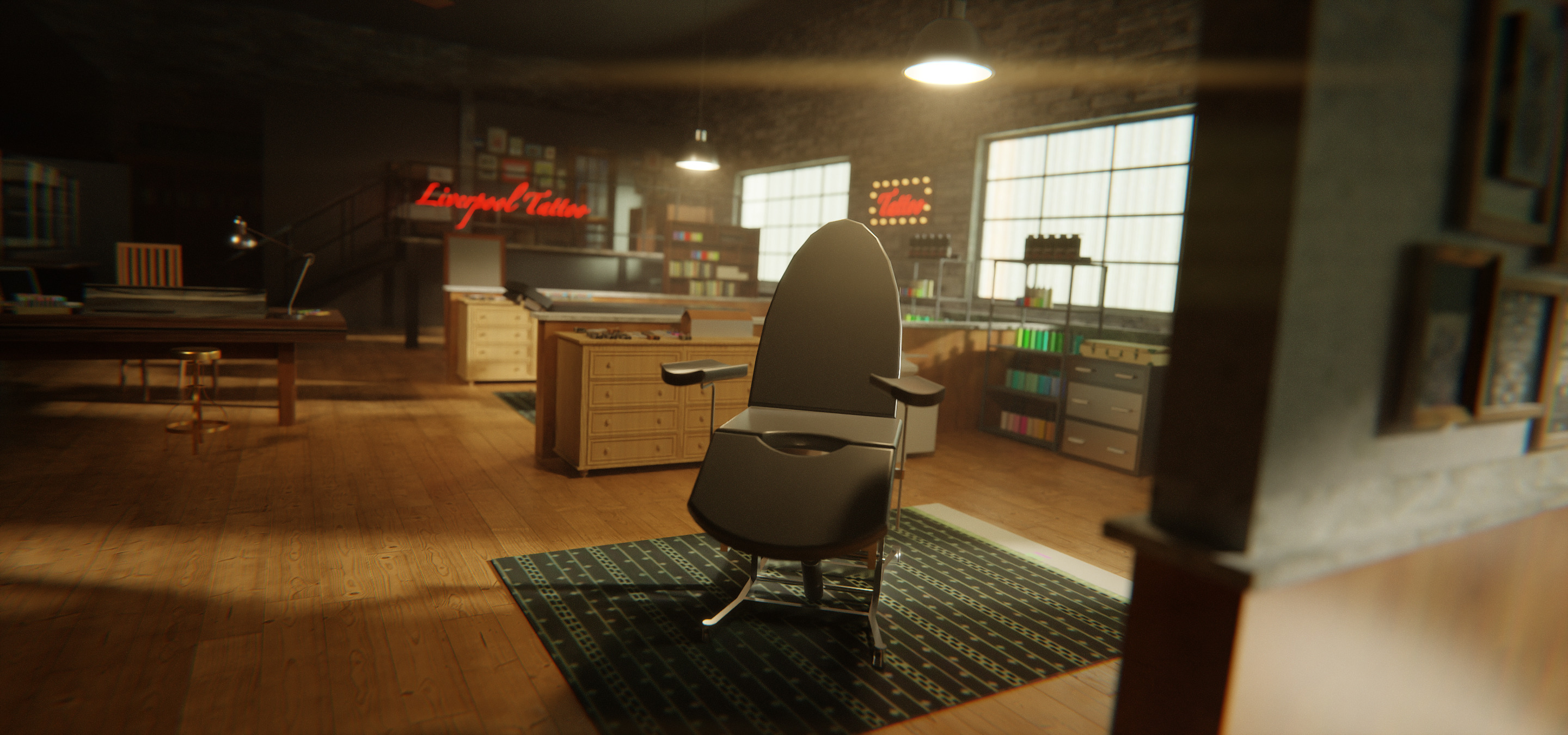 tattoo studio 3D model_2