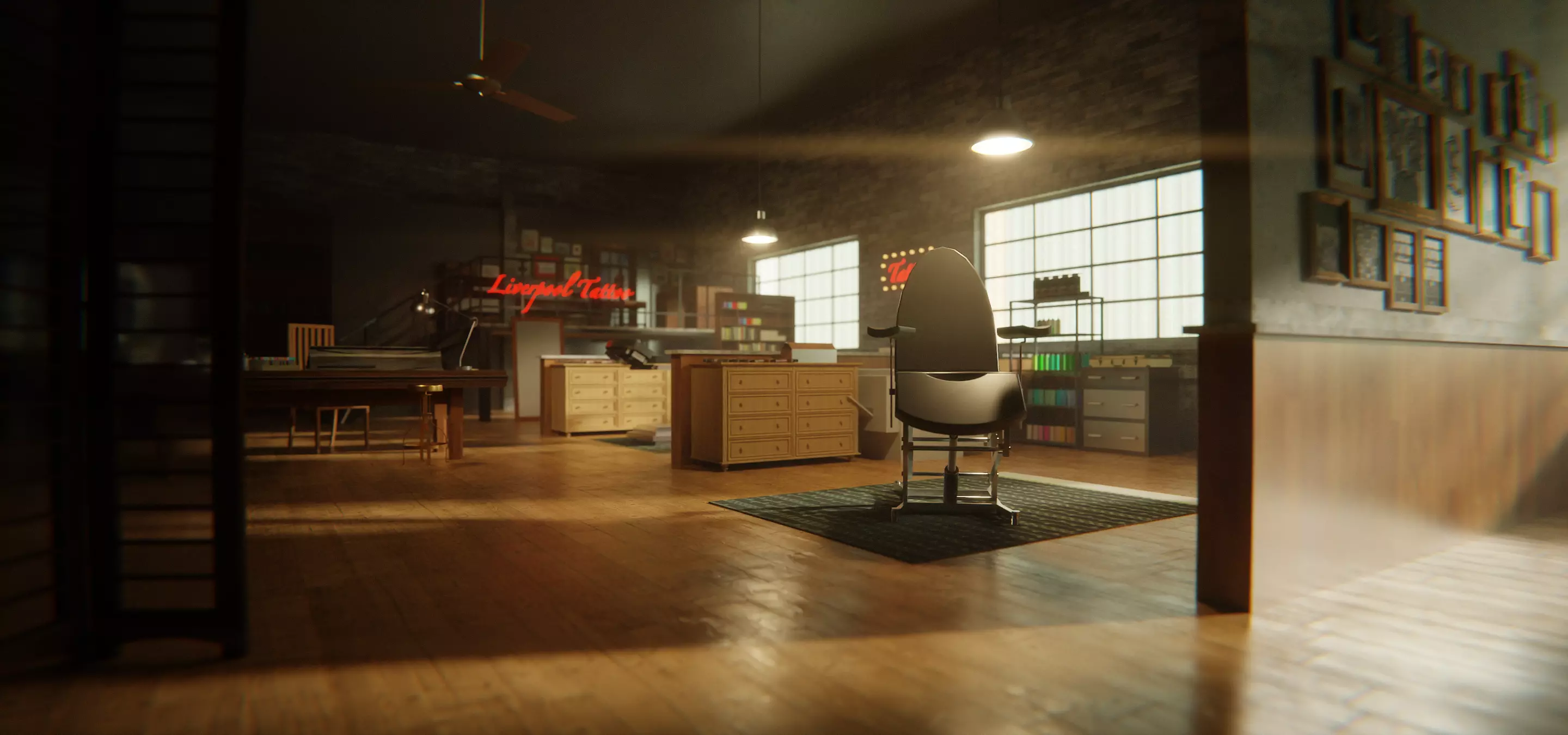 tattoo studio 3D model_0