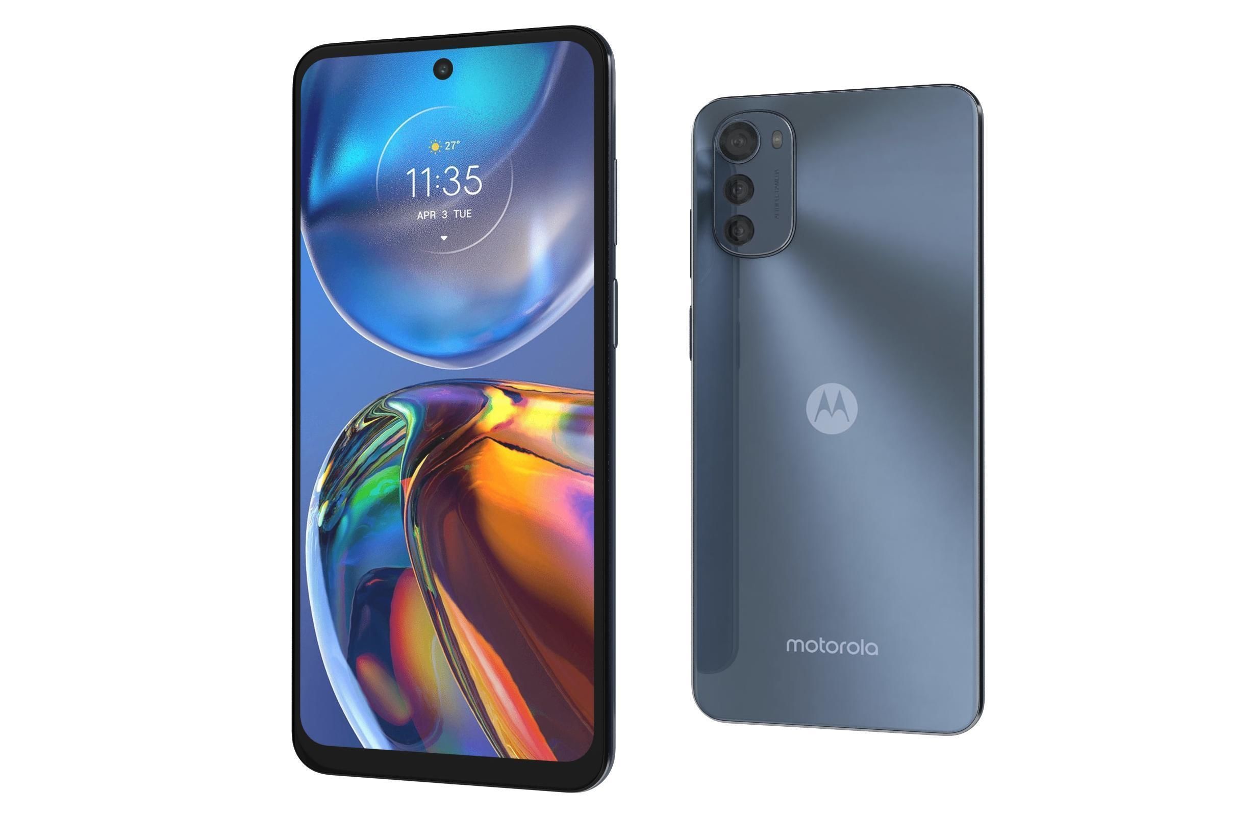 Motorola Moto E32 Blue And Silver 3D model_25