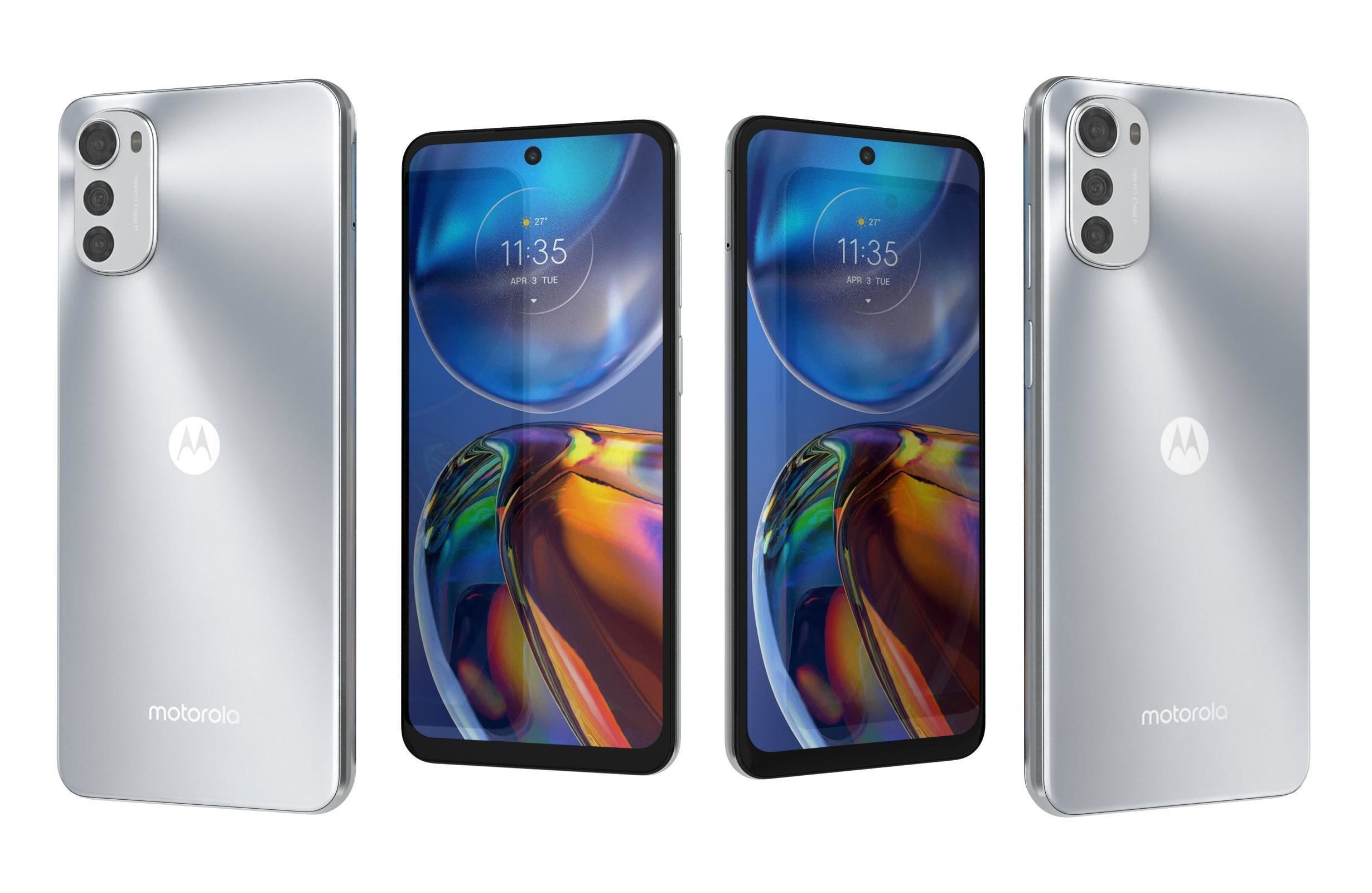 Motorola Moto E32 Blue And Silver 3D model_20