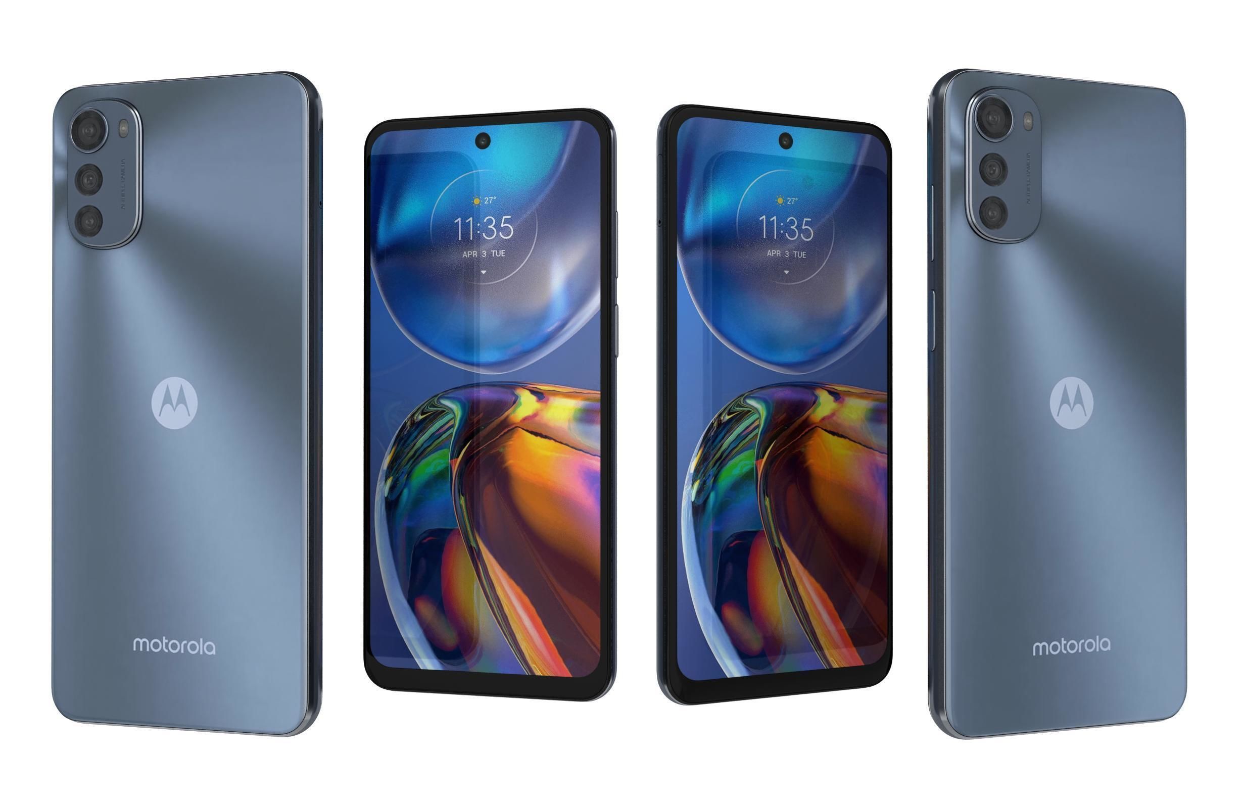 Motorola Moto E32 Blue And Silver 3D model_21