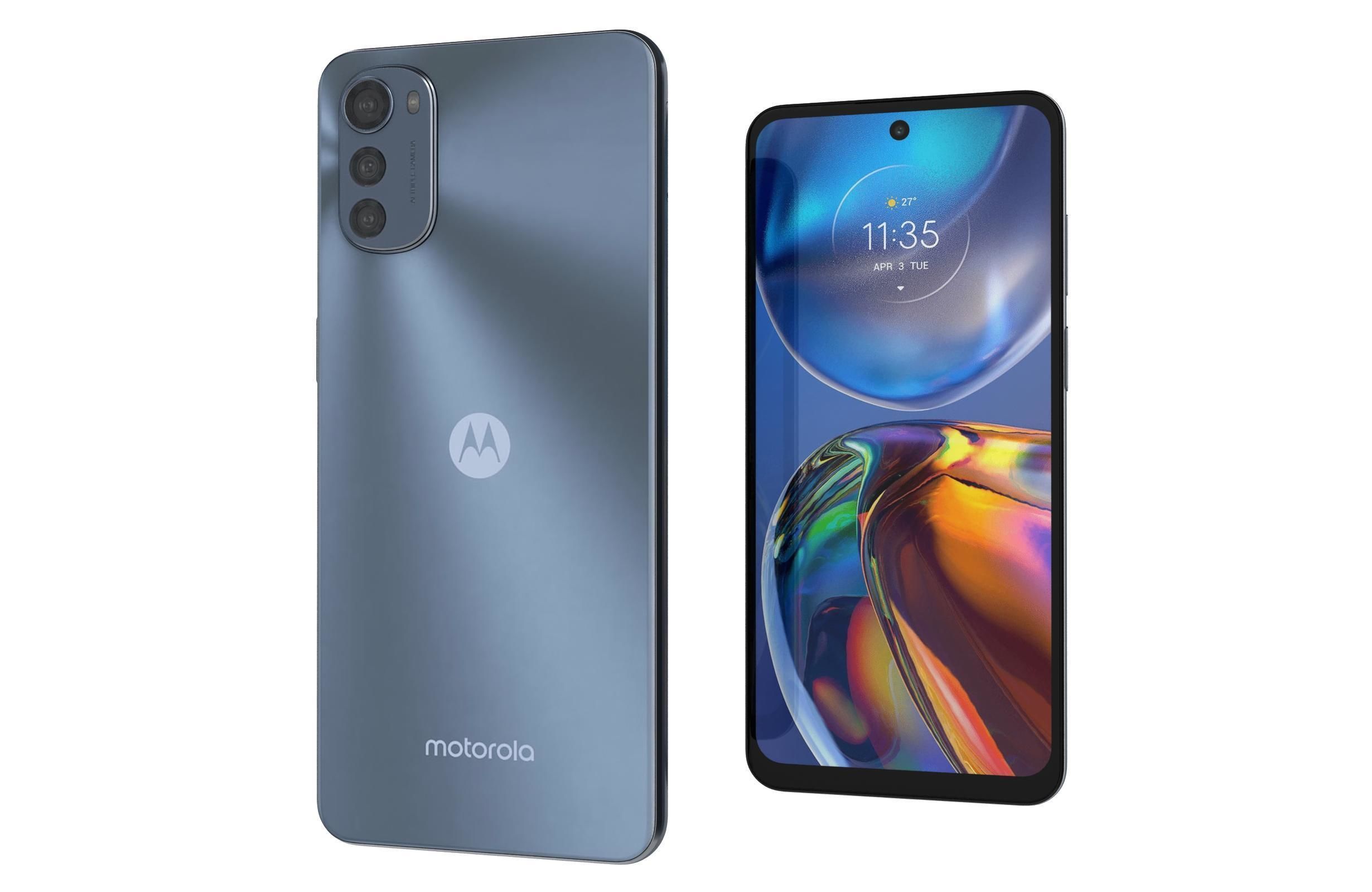 Motorola Moto E32 Blue And Silver 3D model_27