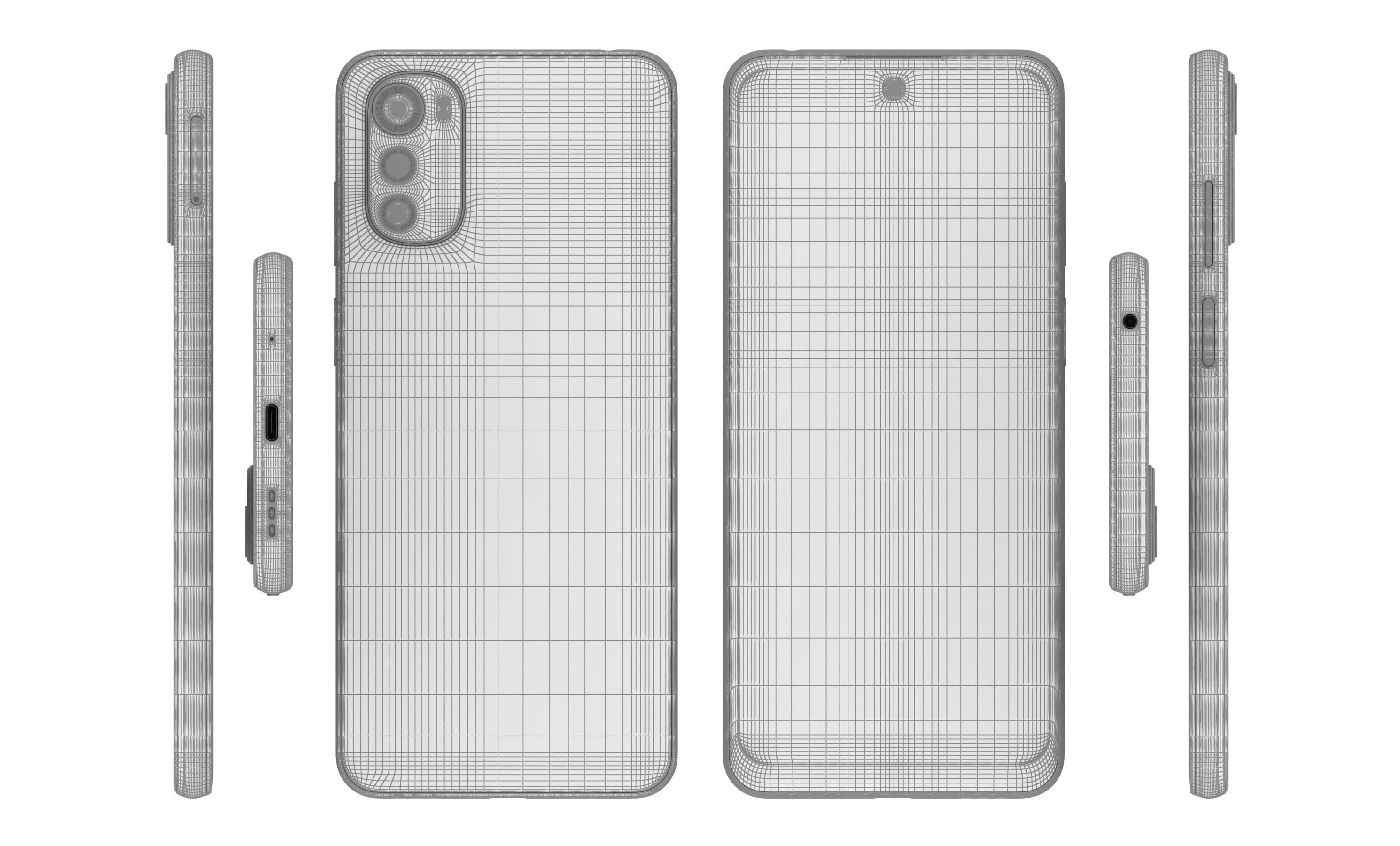 Motorola Moto E32 Blue And Silver 3D model_31