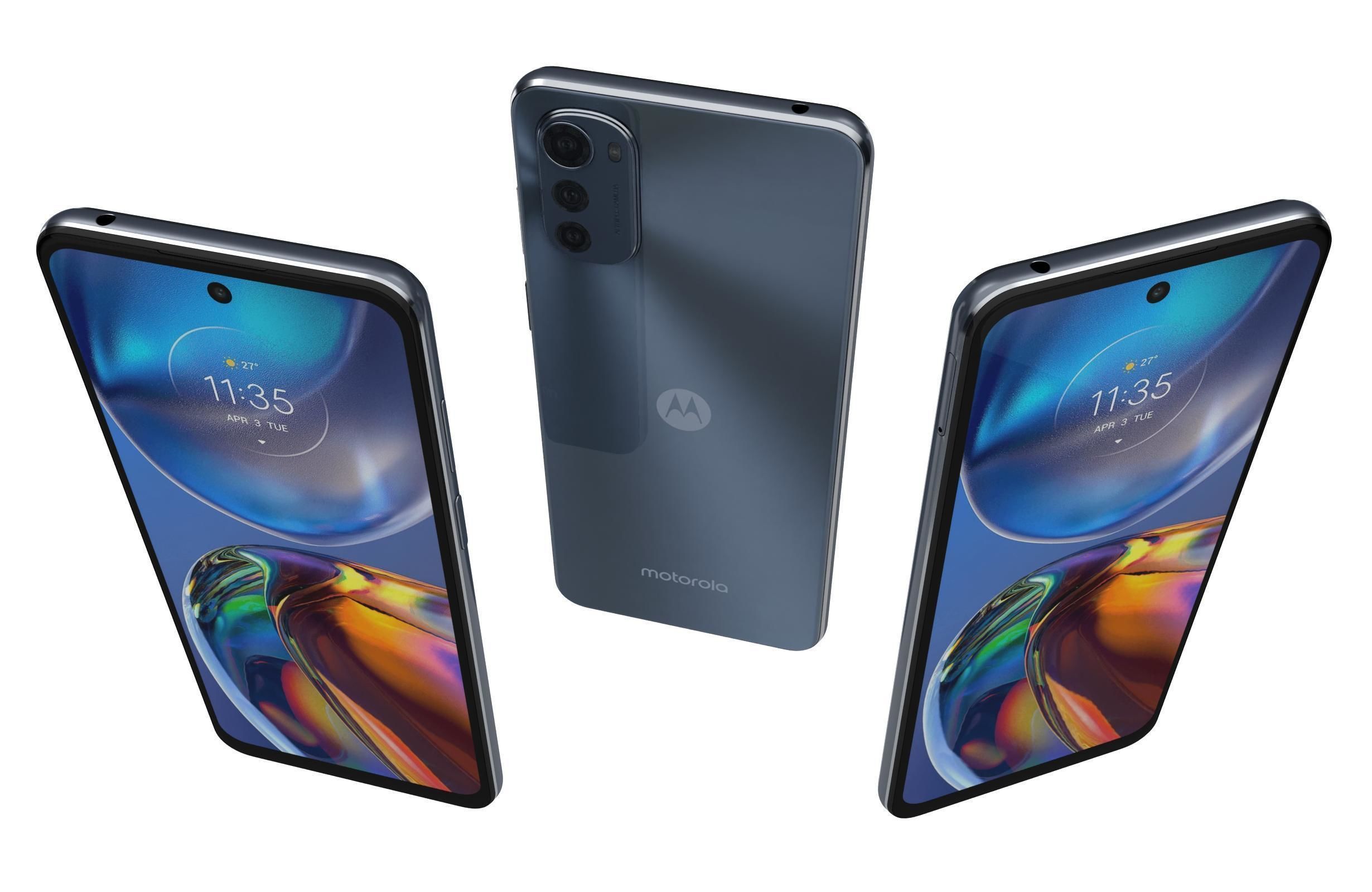 Motorola Moto E32 Blue And Silver 3D model_15