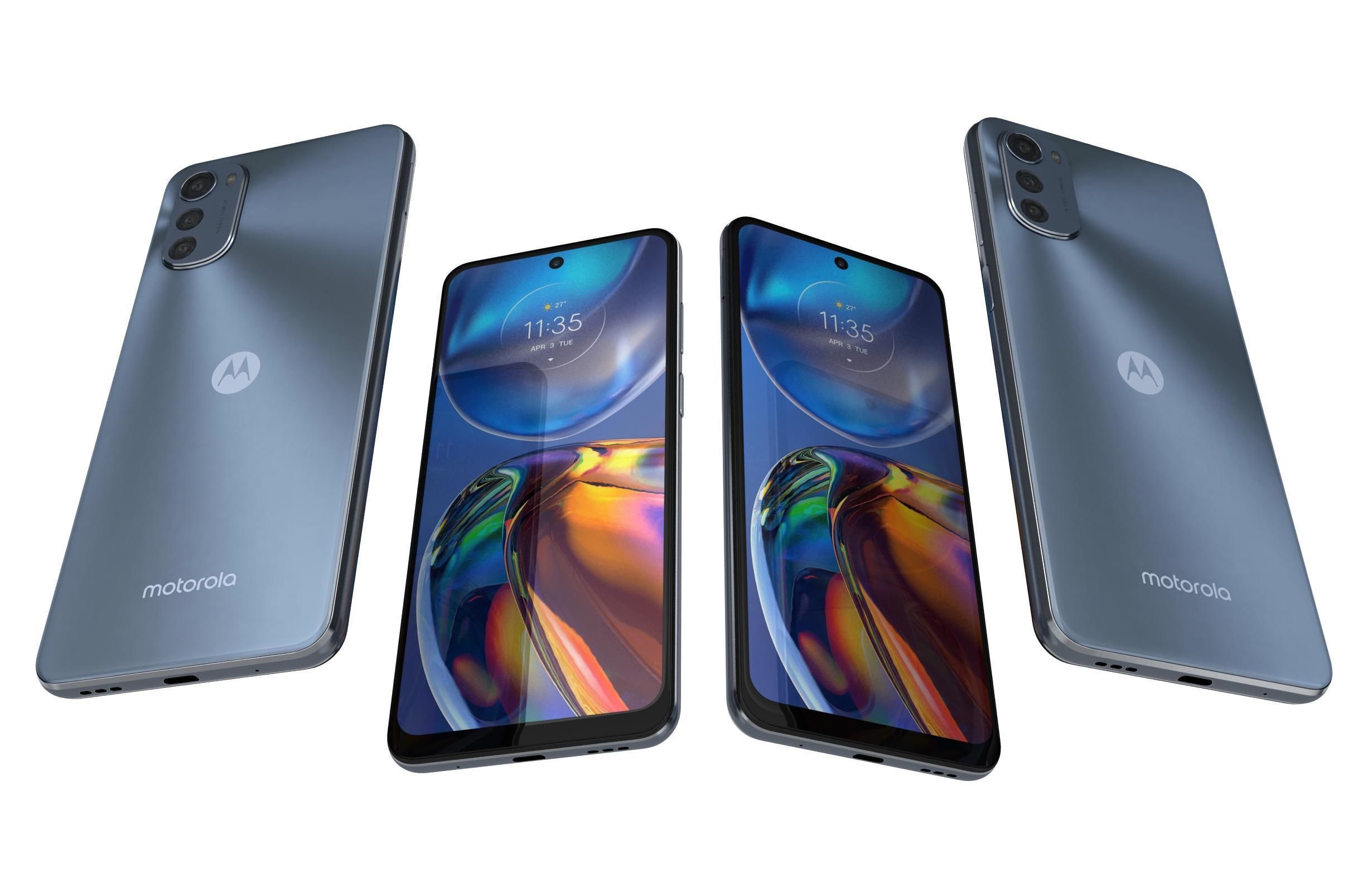 Motorola Moto E32 Blue And Silver 3D model_23