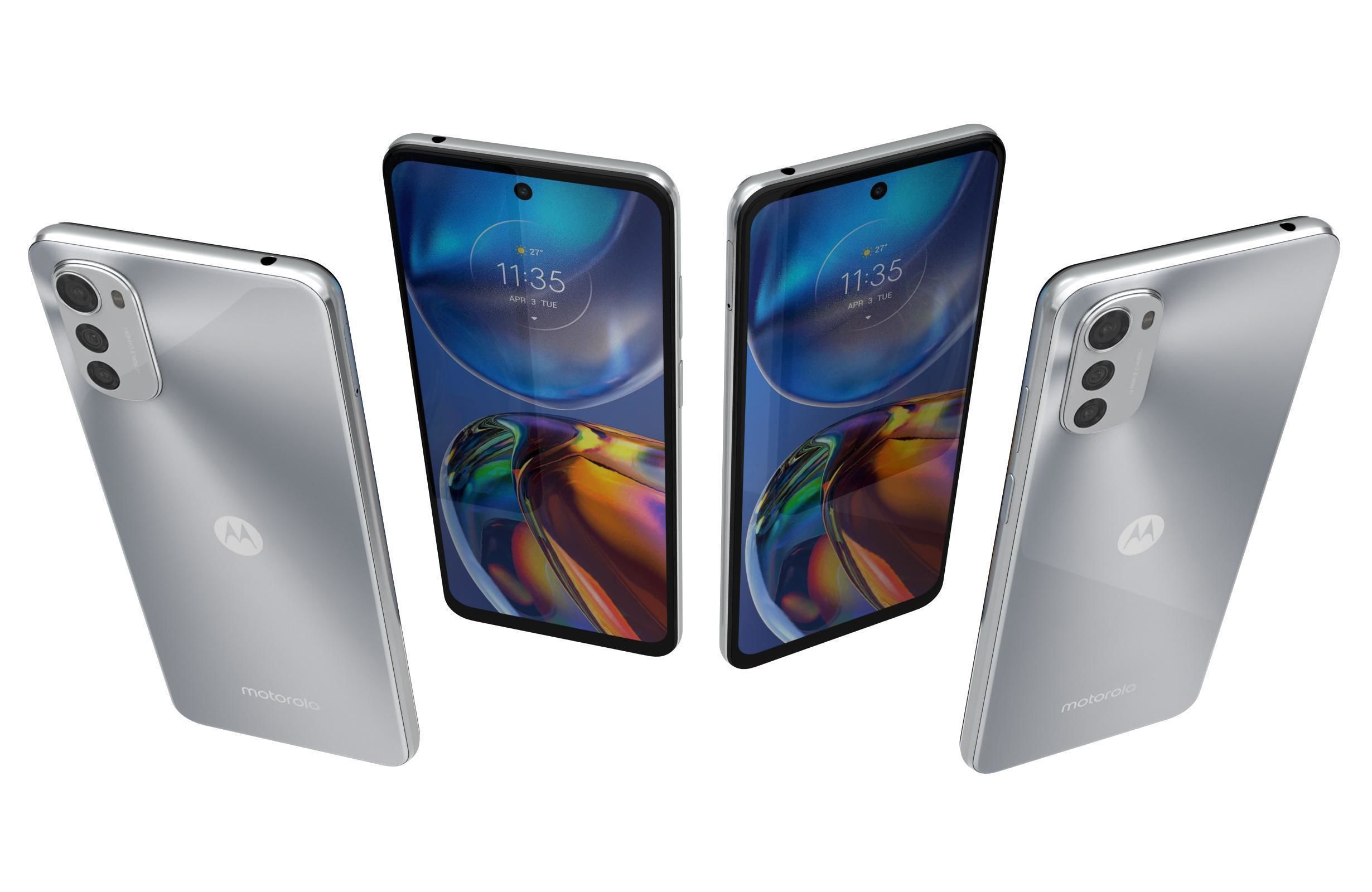 Motorola Moto E32 Blue And Silver 3D model_18