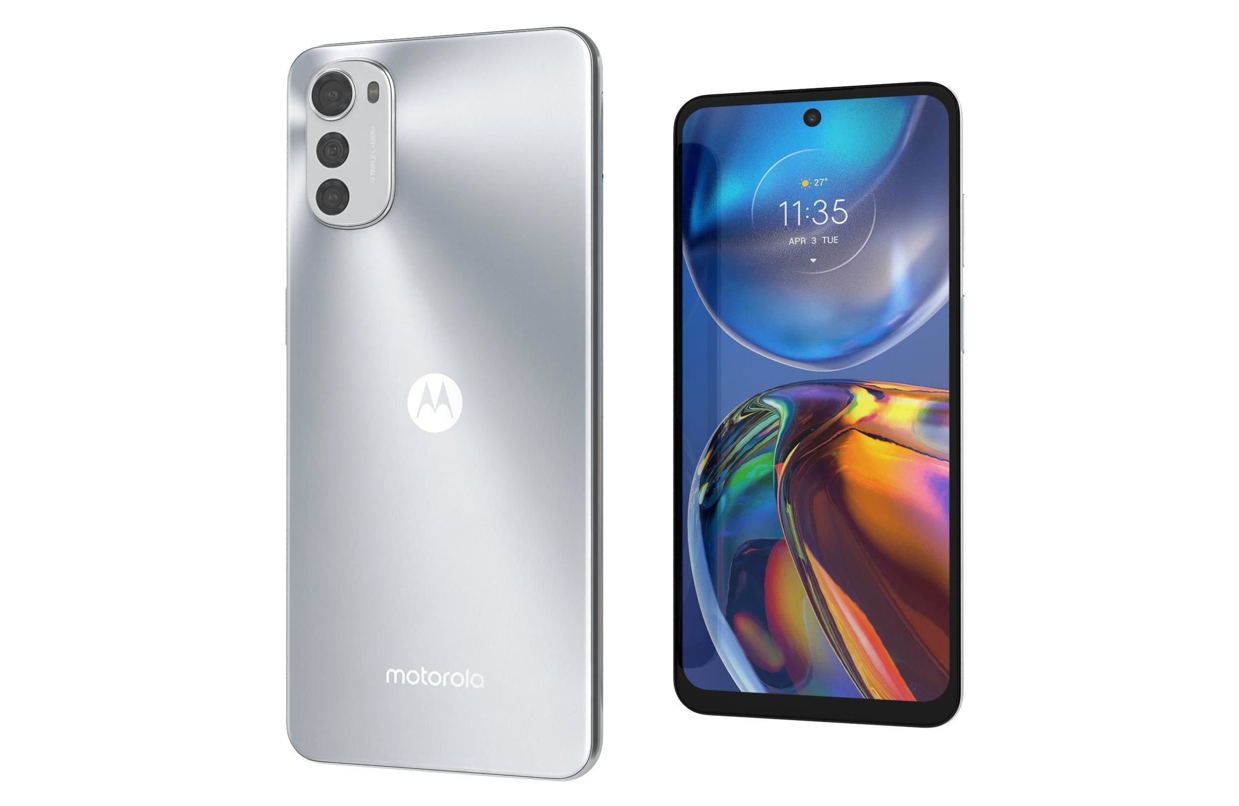 Motorola Moto E32 Blue And Silver 3D model_26