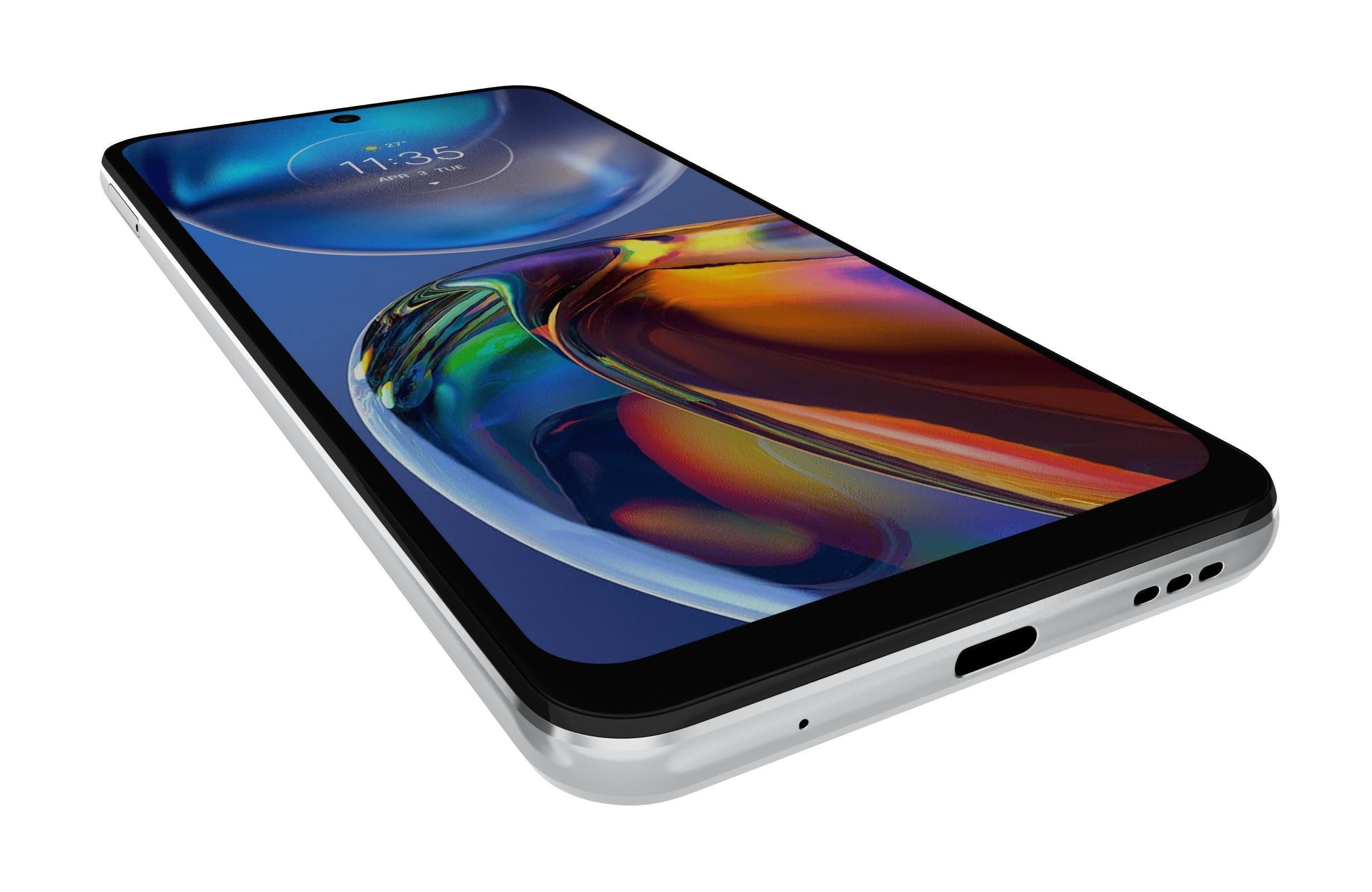 Motorola Moto E32 Blue And Silver 3D model_9