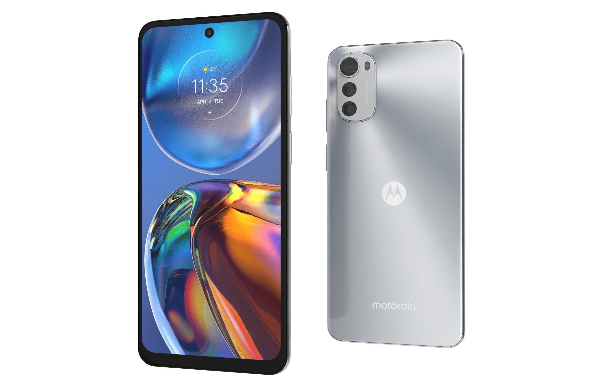 Motorola Moto E32 Blue And Silver 3D model_24