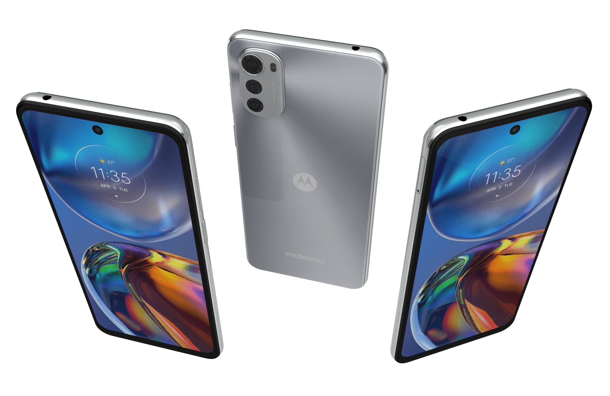 Motorola Moto E32 Blue And Silver 3D model_14