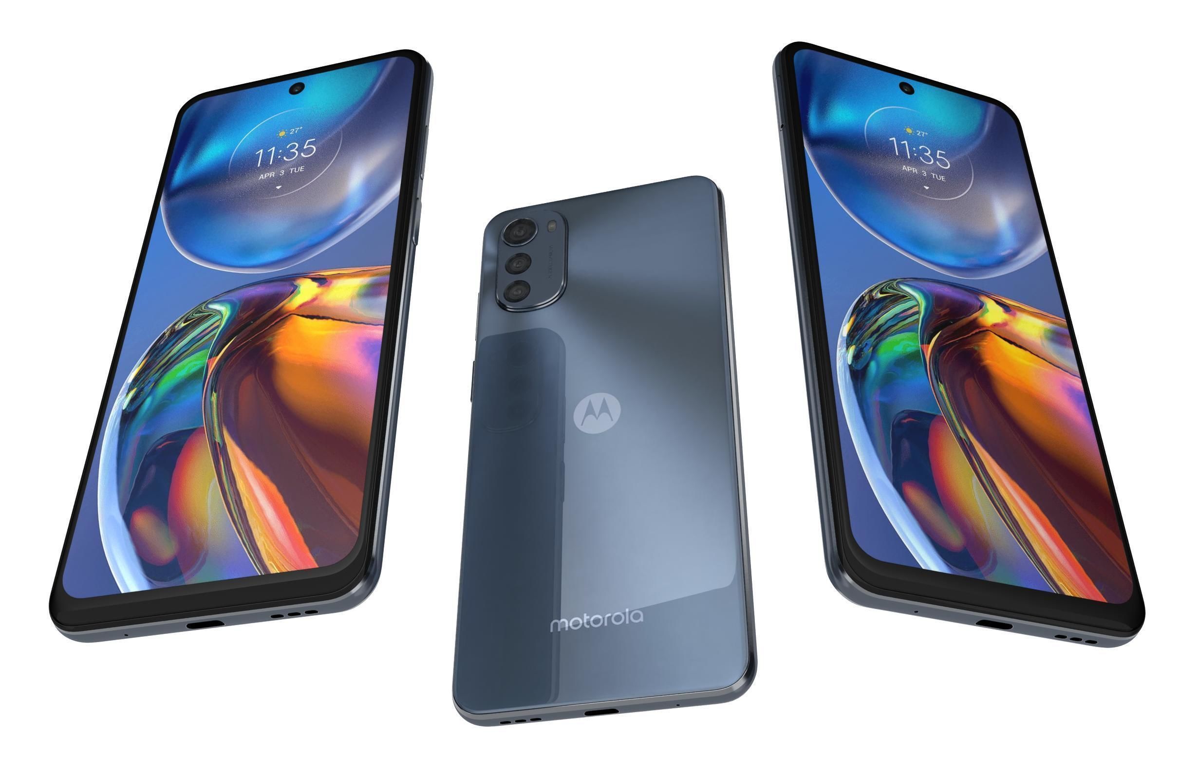 Motorola Moto E32 Blue And Silver 3D model_17