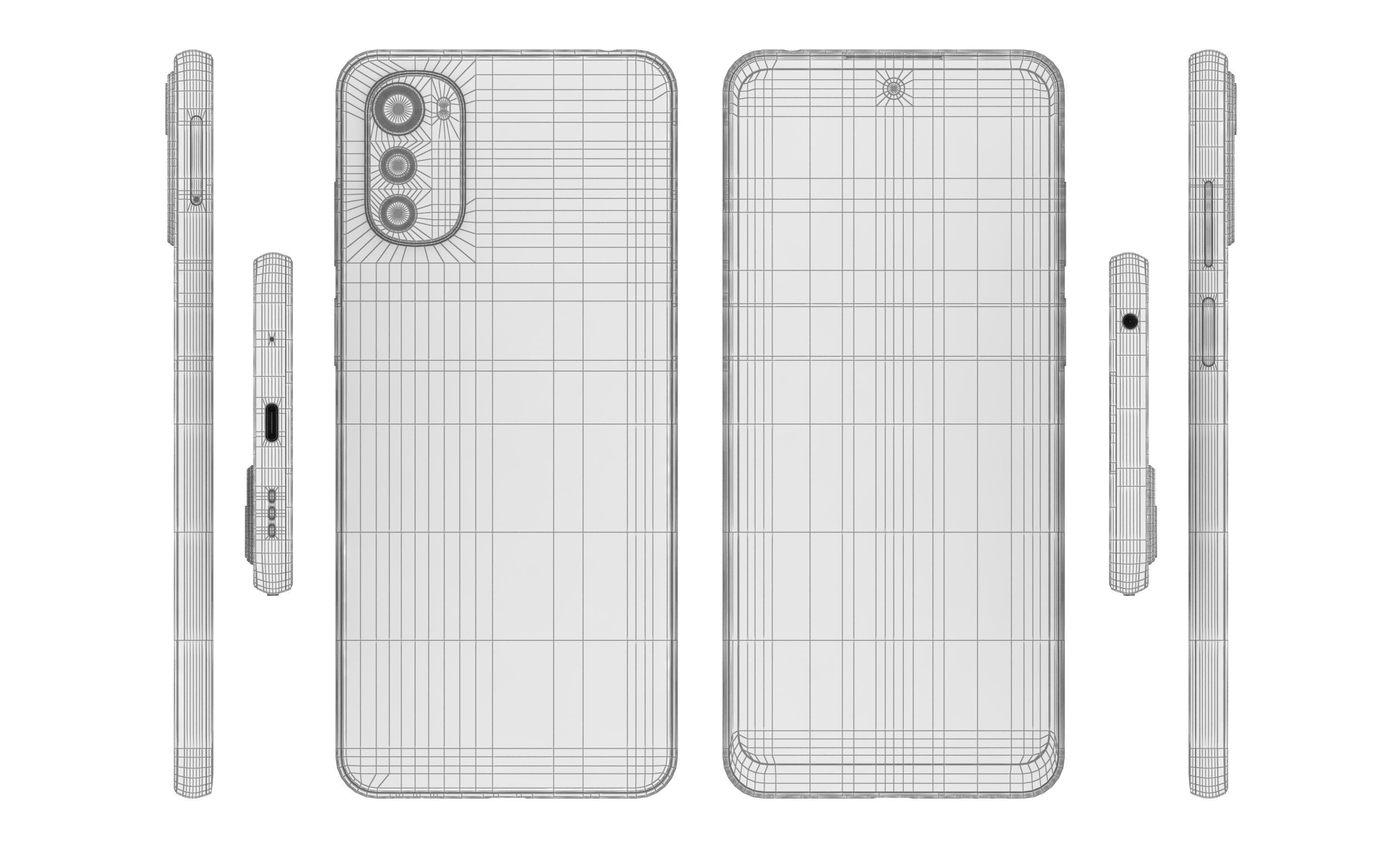 Motorola Moto E32 Blue And Silver 3D model_30