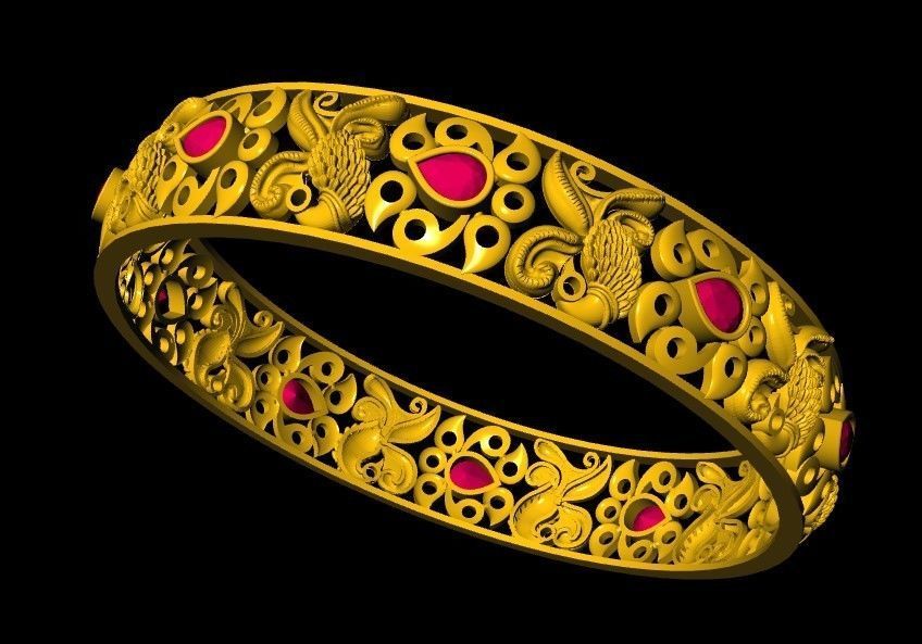 Nakshi bangle 3D print model_1