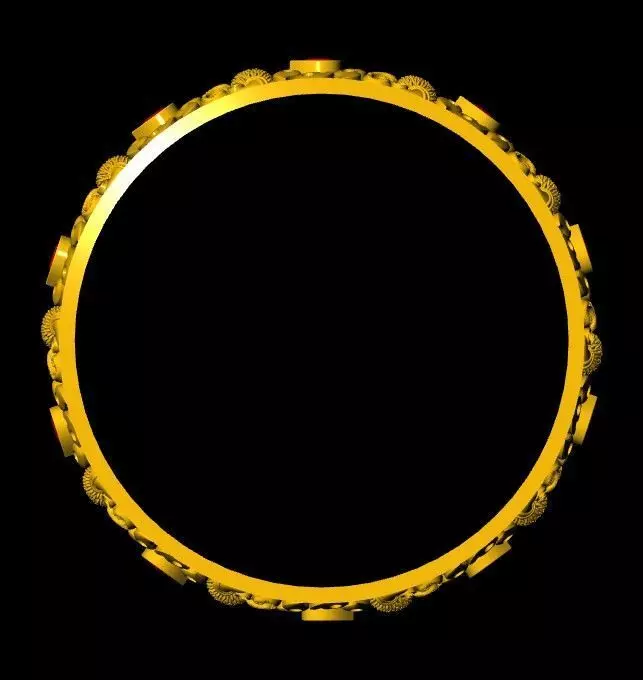 Nakshi bangle 3D print model_0