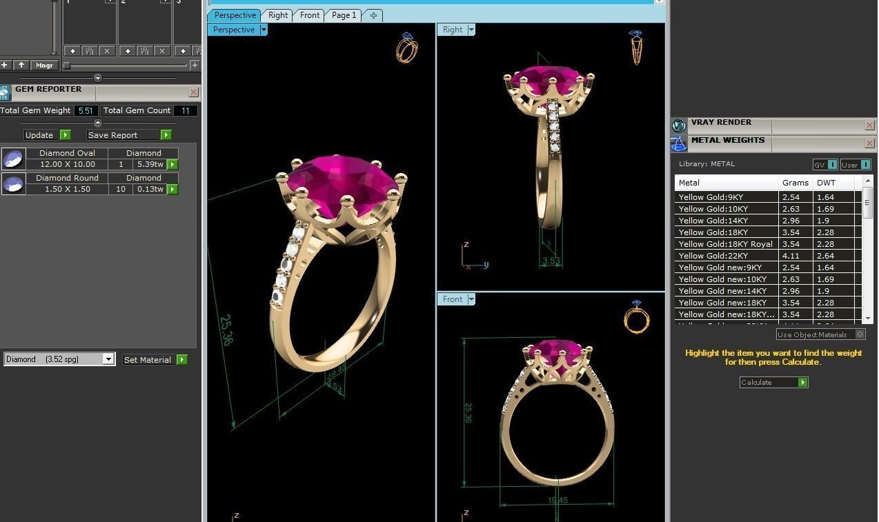 Solitaire Wedding Engagement Ring 3D print model_10