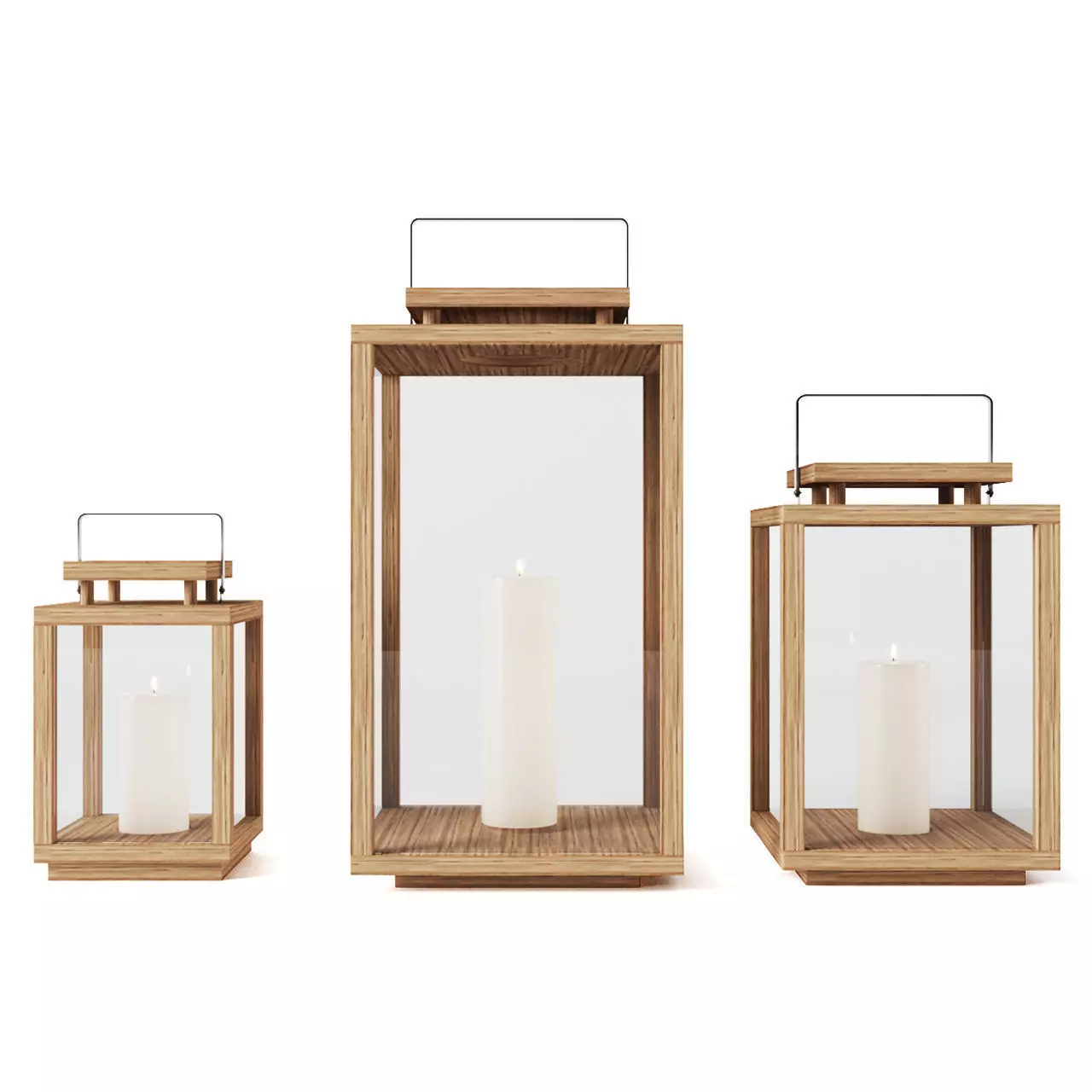 Rh Treviso Teak Lantern 3D model_0
