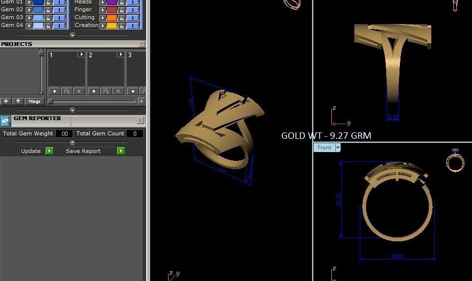 Solitaire Wedding Engagement Ring 3D print model_8