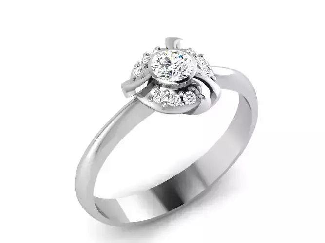 Solitaire Wedding Engagement Ring