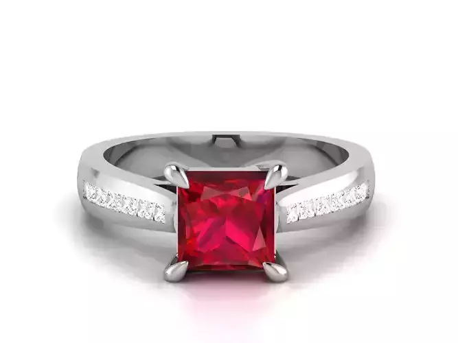 Solitaire Wedding Engagement Princess Stone Ring