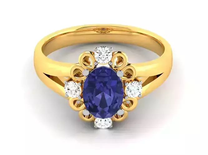 Solitaire Wedding Engagement Oval Stone Ring