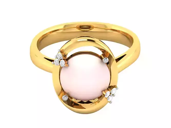 Solitaire Wedding Engagement Opal Stone  Ring