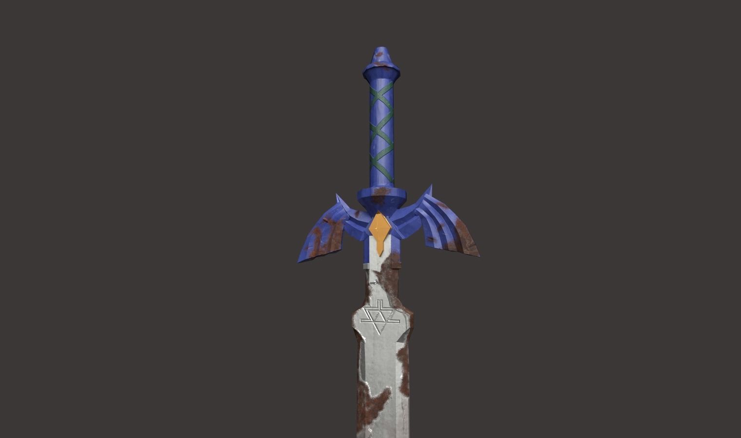 Master Sword  Legend of Zelda Breath of the Wild  Free low-poly 3D model_2