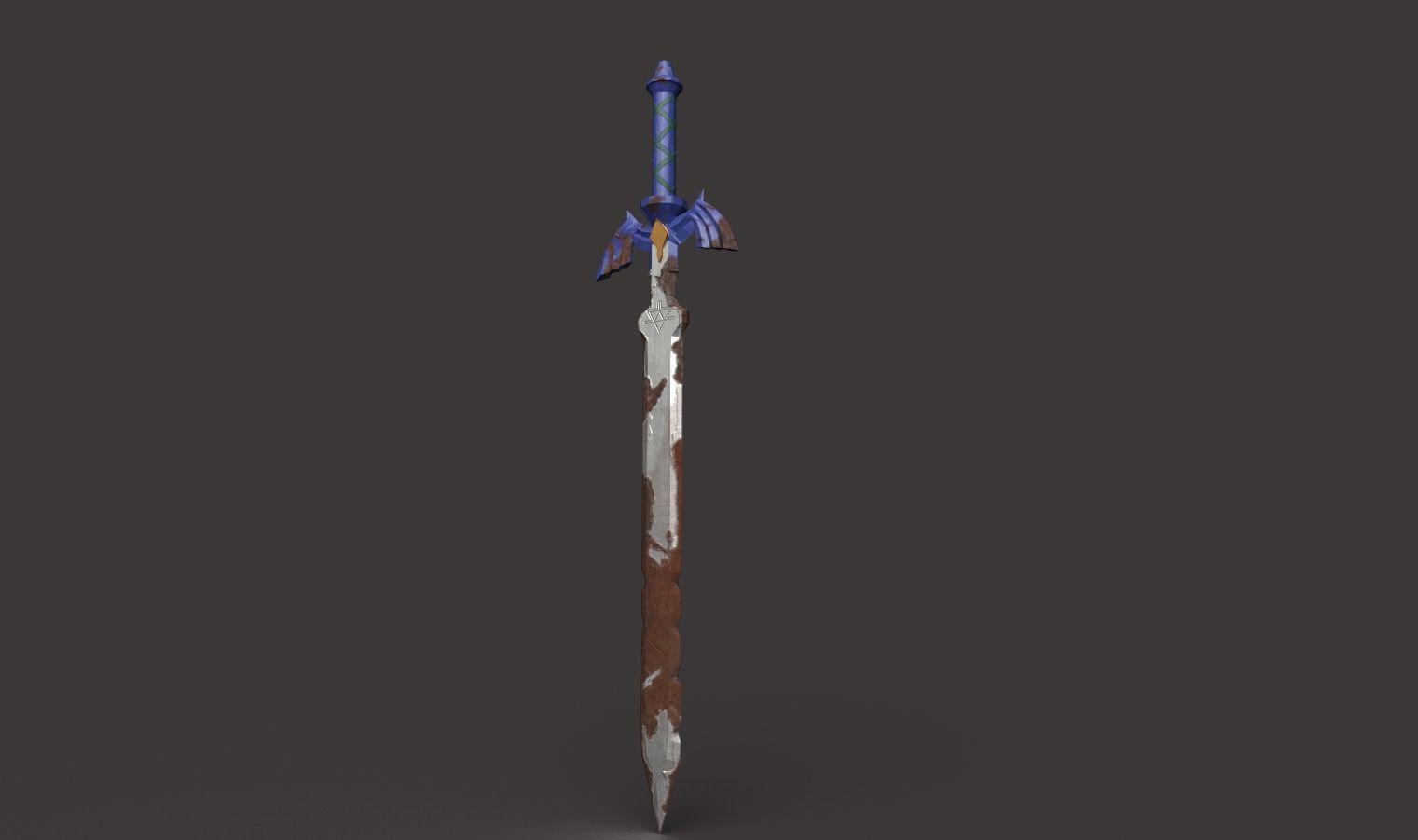 Master Sword  Legend of Zelda Breath of the Wild  Free low-poly 3D model_1