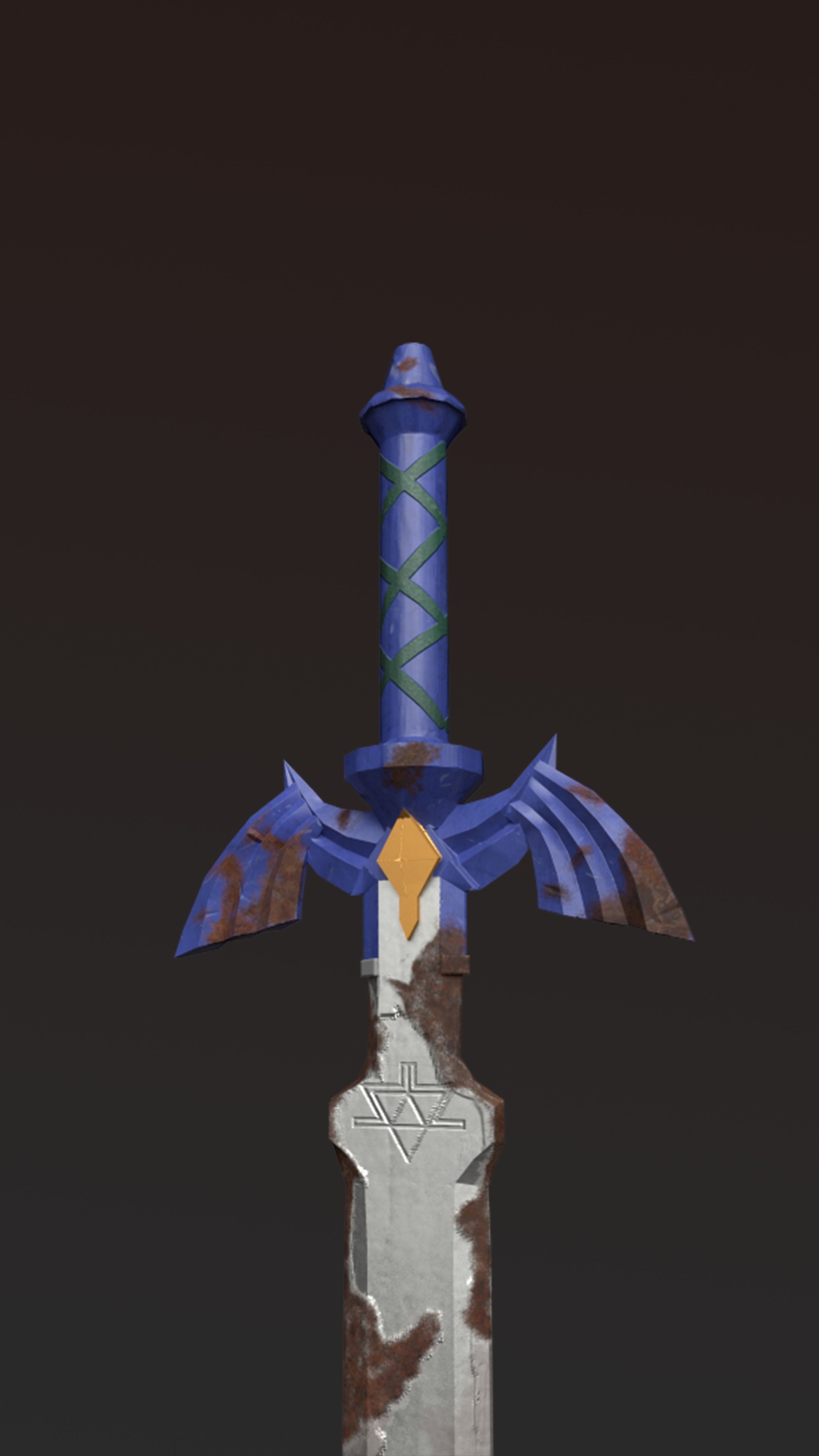 Master Sword  Legend of Zelda Breath of the Wild  Free low-poly 3D model_4
