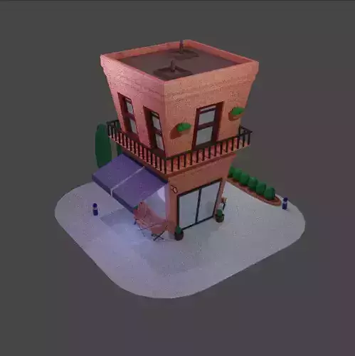 Coffee shop in BLender by Nurmuhammad