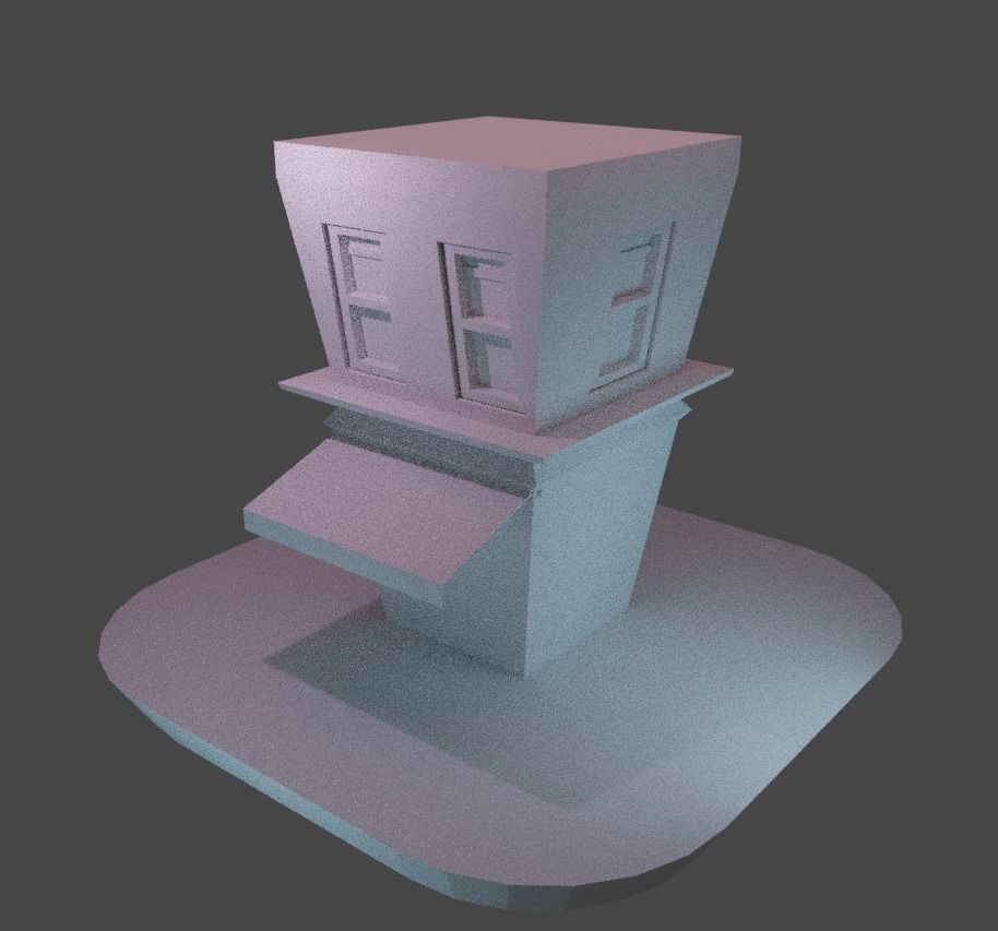 Coffee shop in BLender by Nurmuhammad Free low-poly 3D model_2