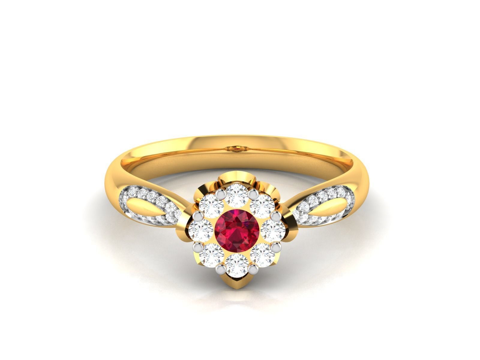 Solitaire Wedding Engagement Ring 3D print model_8