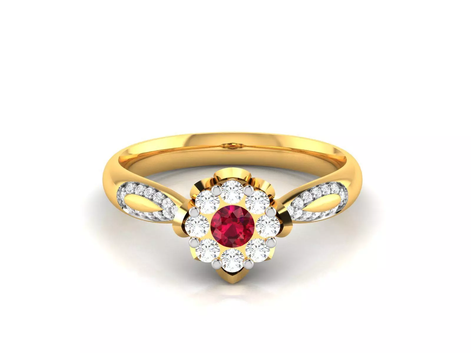 Solitaire Wedding Engagement Ring 3D print model_0